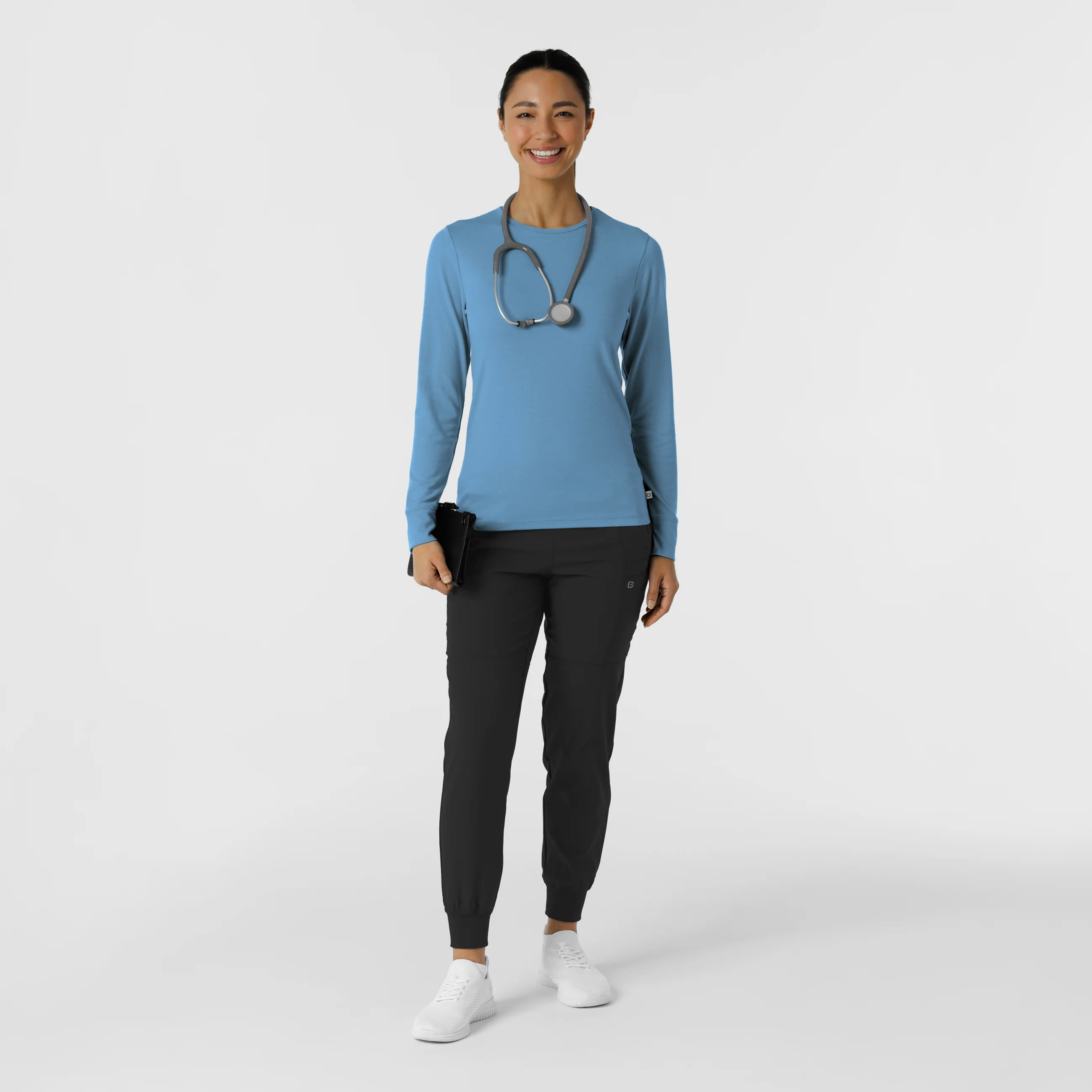 Women's Essential Layer Long Sleeve - Pacific Blue - Image 3