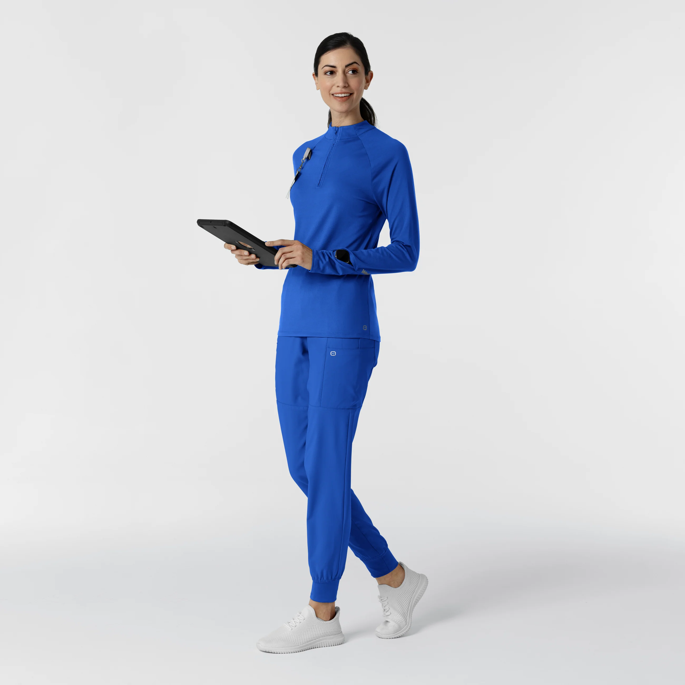 Women's Watch Window Quarter Zip Top - Royal - Image 3