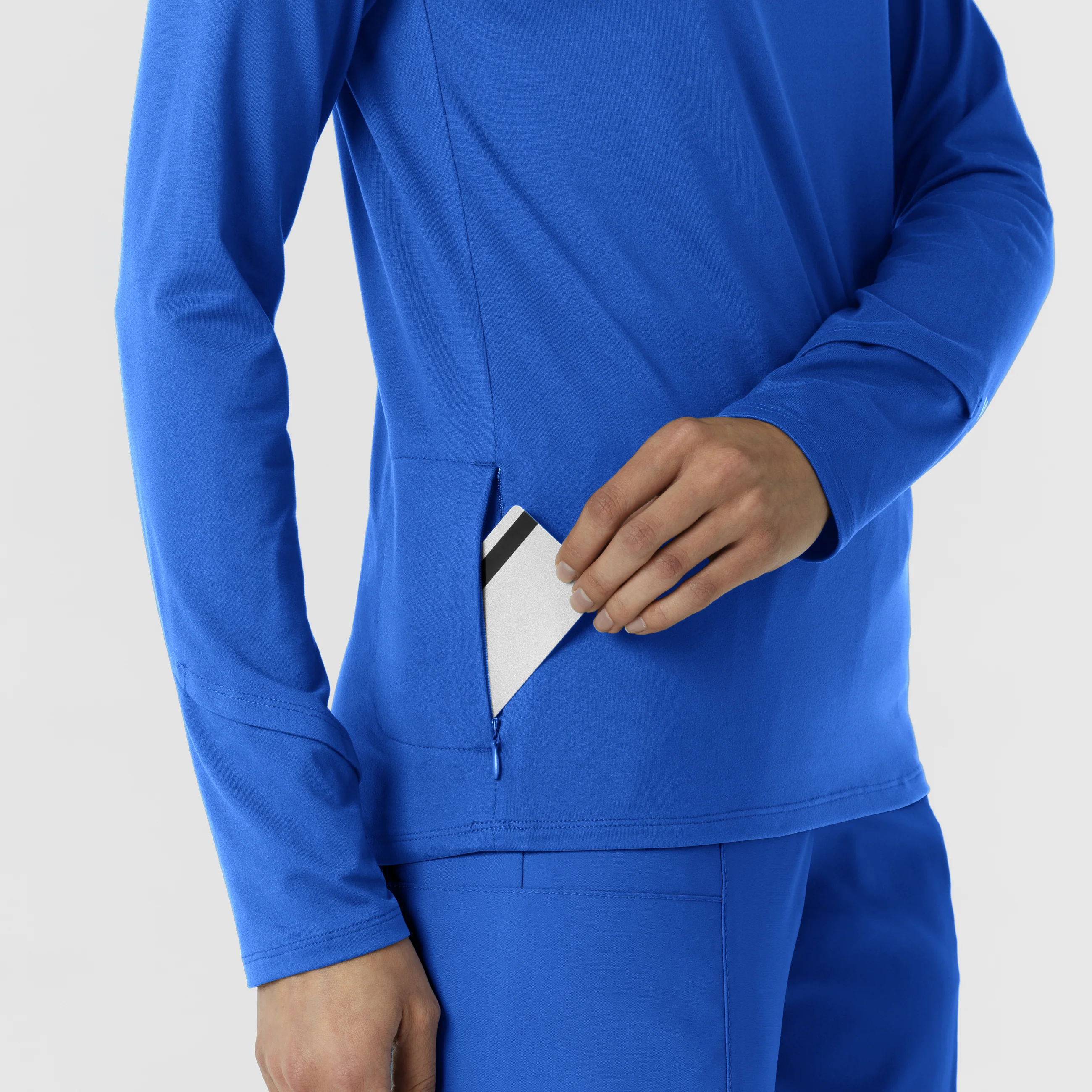Women's Watch Window Quarter Zip Top - Royal - Image 9