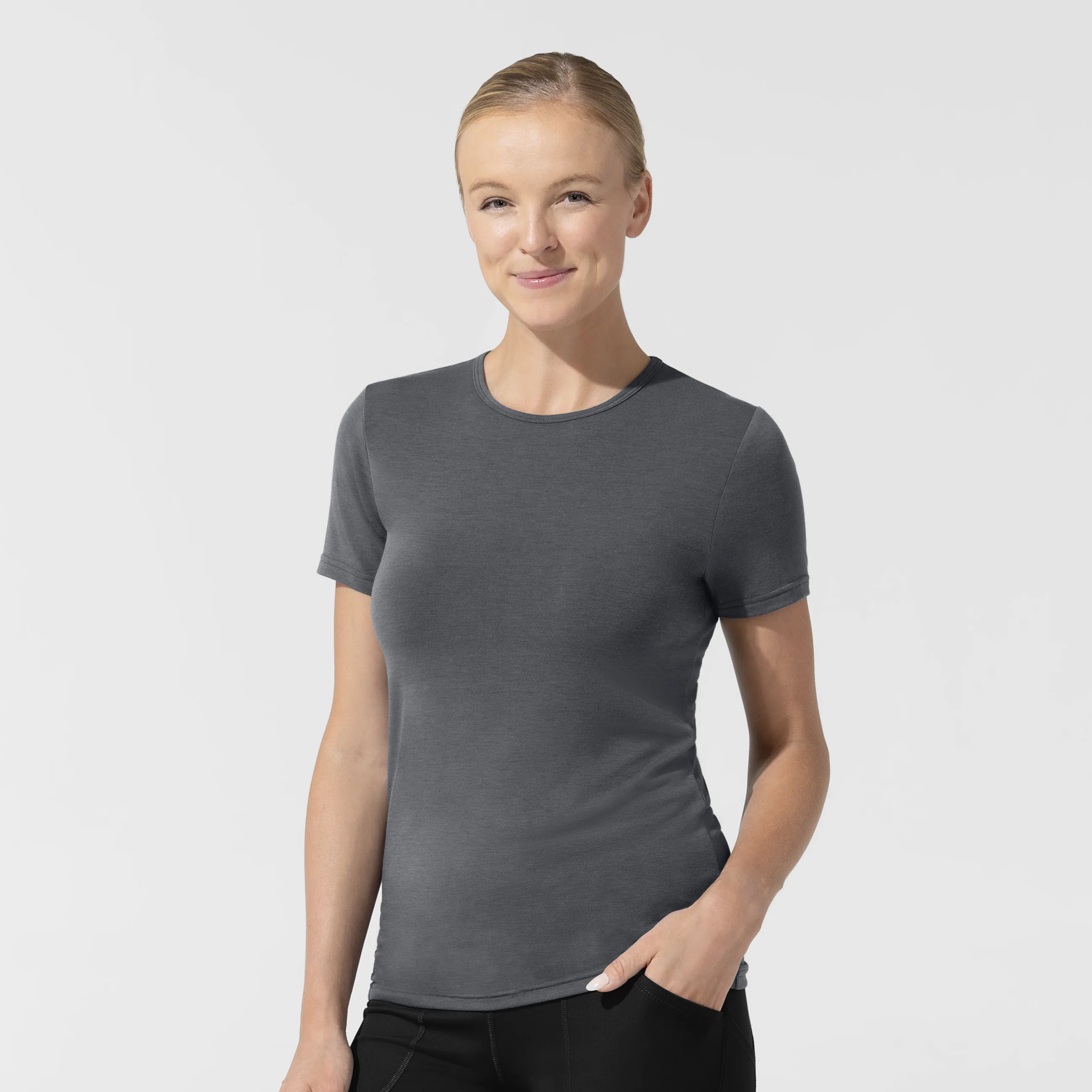 Women's Short Sleeve Essential Tee - Pewter - Image 5