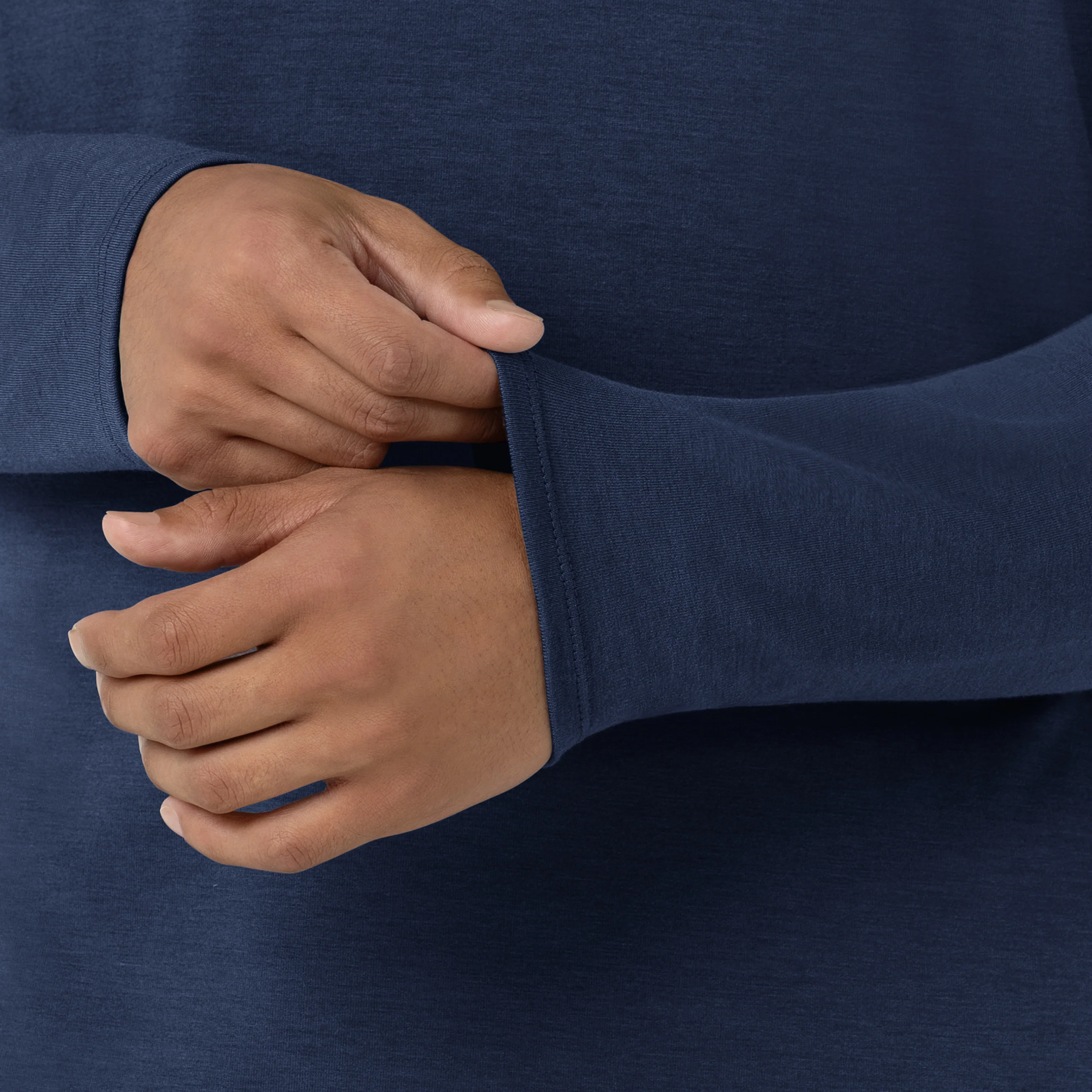 Men’s Essential Layer Long Sleeve - Navy - Image 5