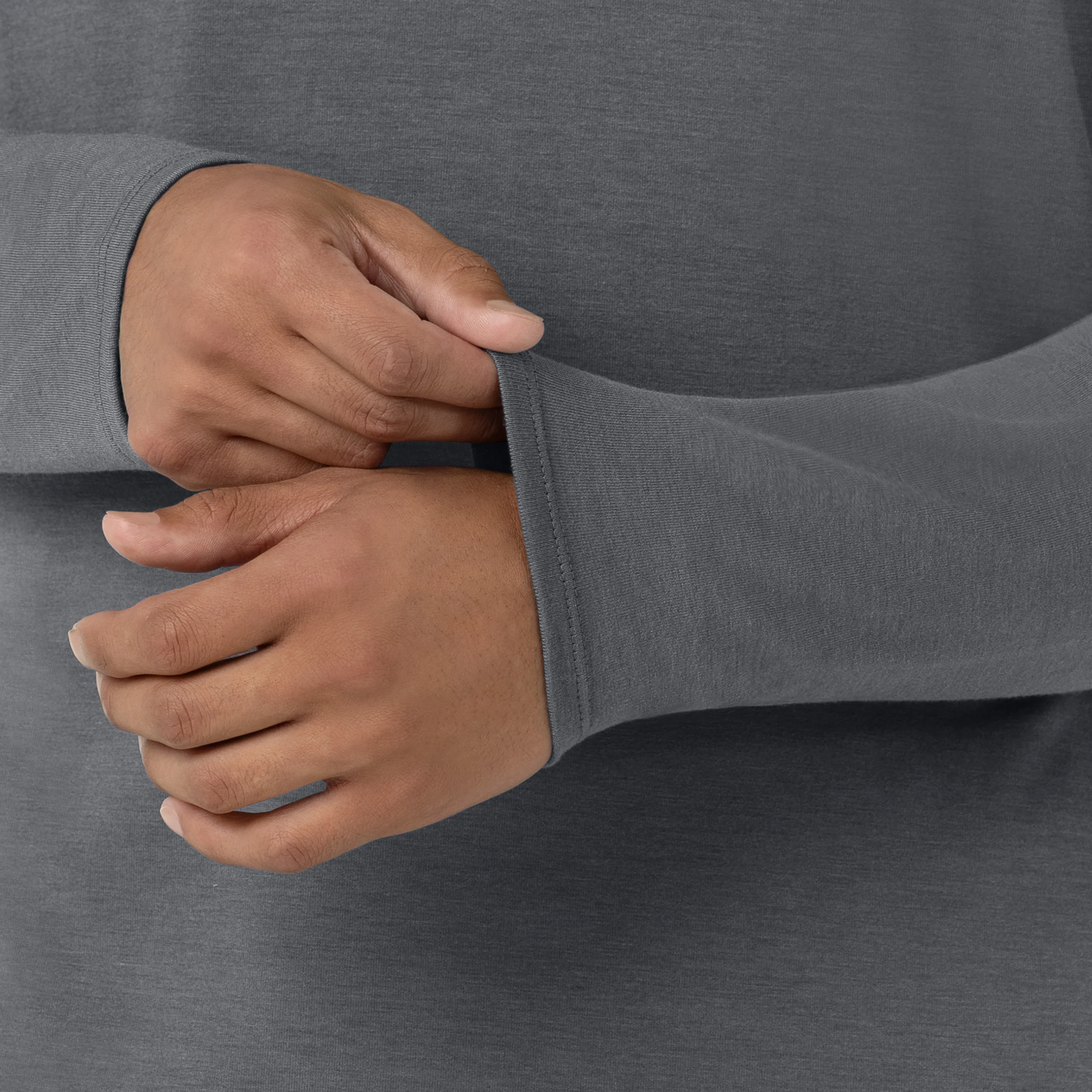 Men’s Essential Layer Long Sleeve - Pewter - Image 5