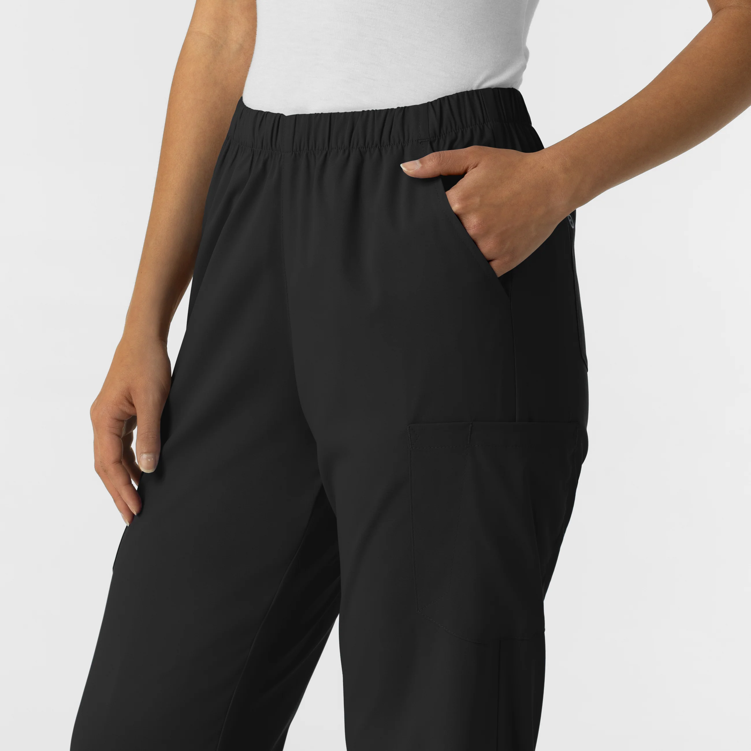 Boundless Unisex Straight Leg Scrub Pant - Black - Image 7