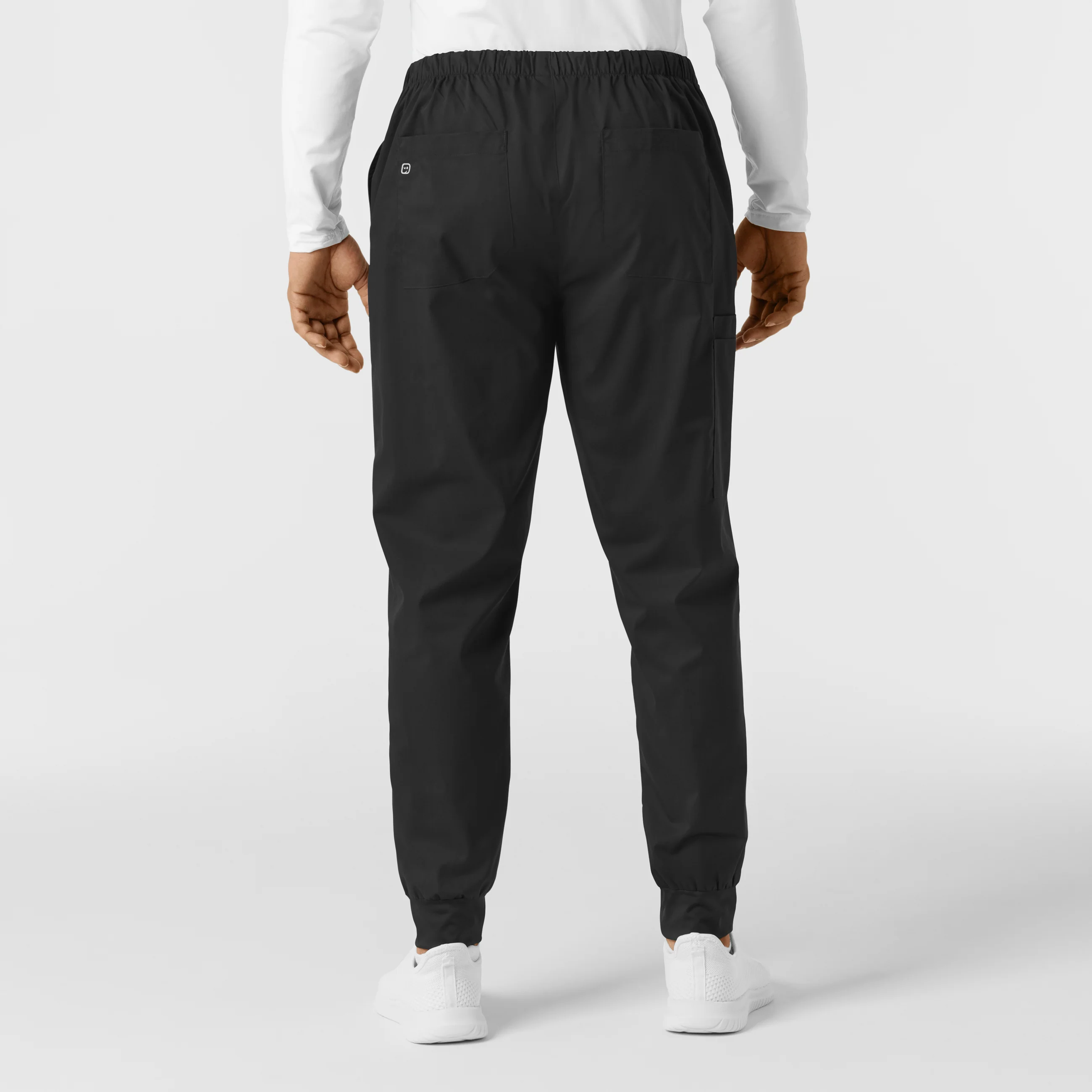 WORK Men's Cargo Jogger Scrub Pant - Black - Image 2