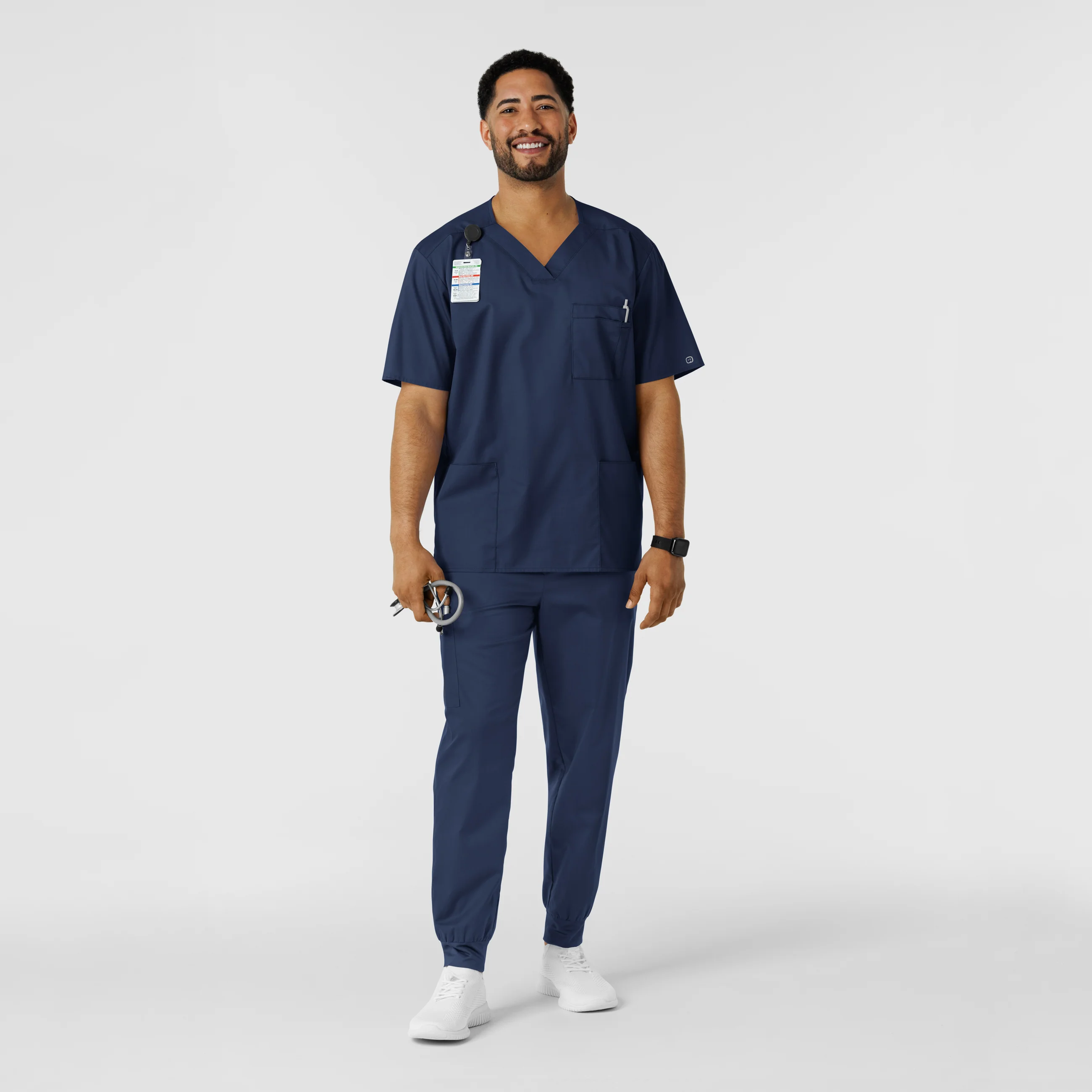 WORK Men's Cargo Jogger Scrub Pant - Navy - Image 3