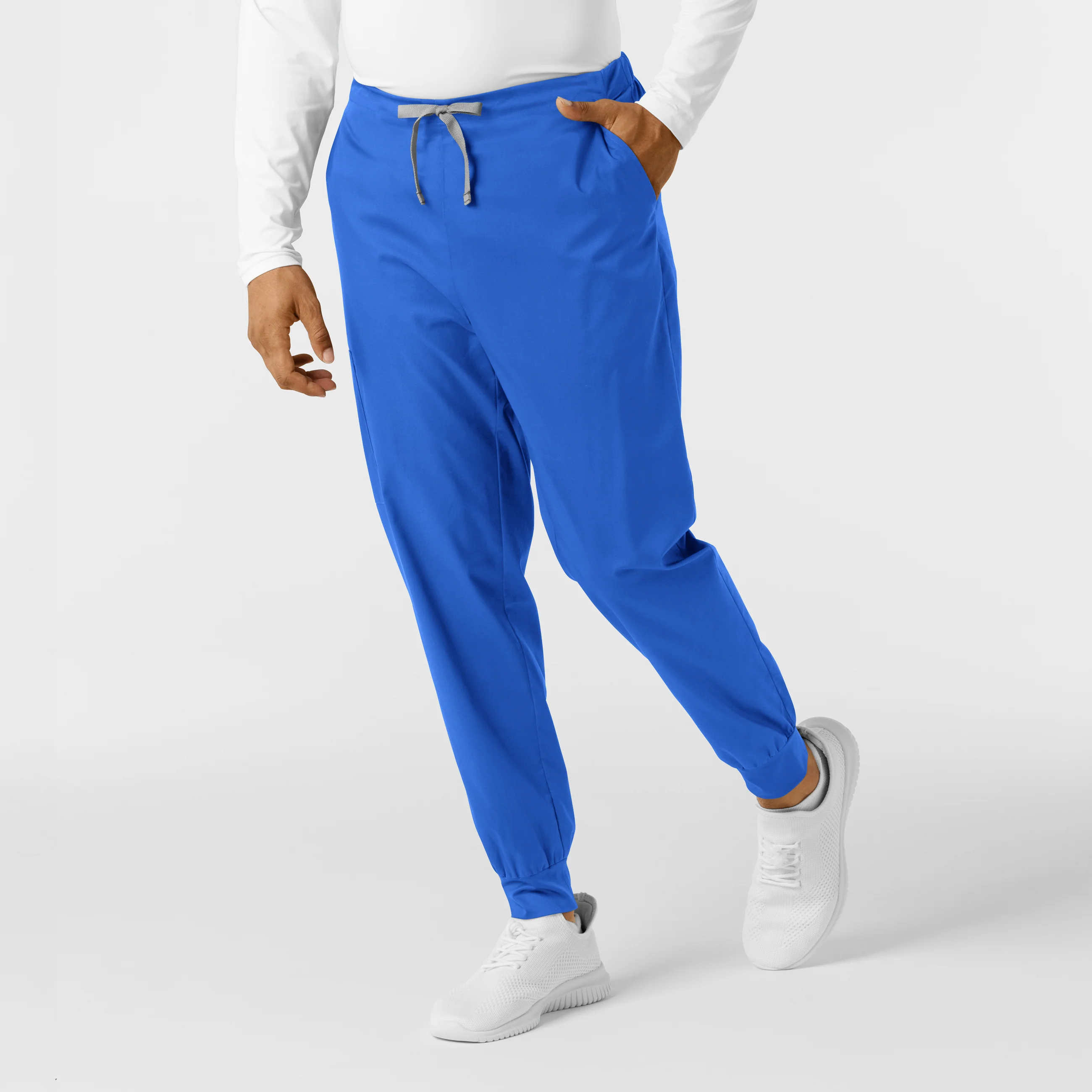 WORK Men's Cargo Jogger Scrub Pant - Royal - Image 4