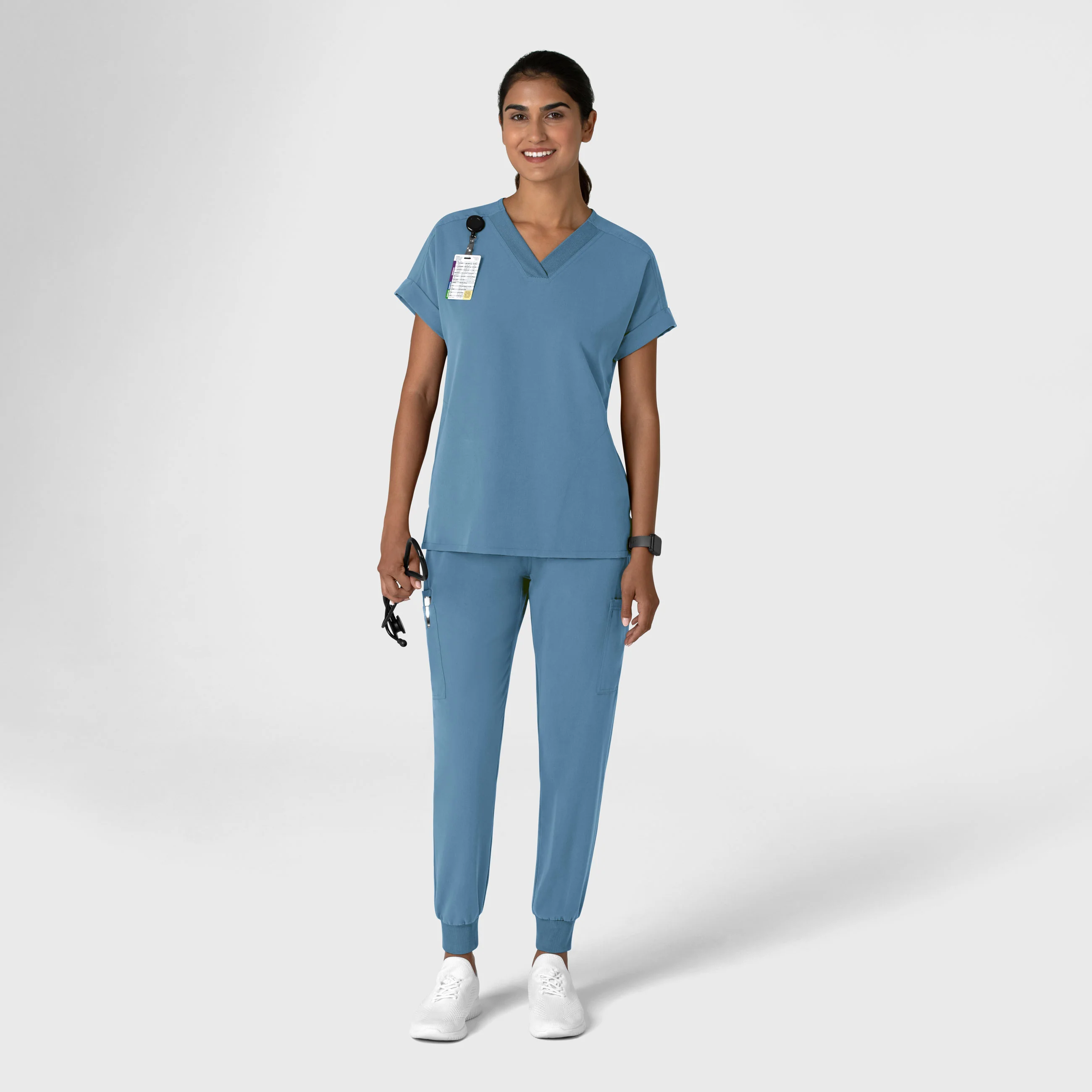 Nova Women's Jogger Utility Scrub Pant - Pacific Blue - Image 3