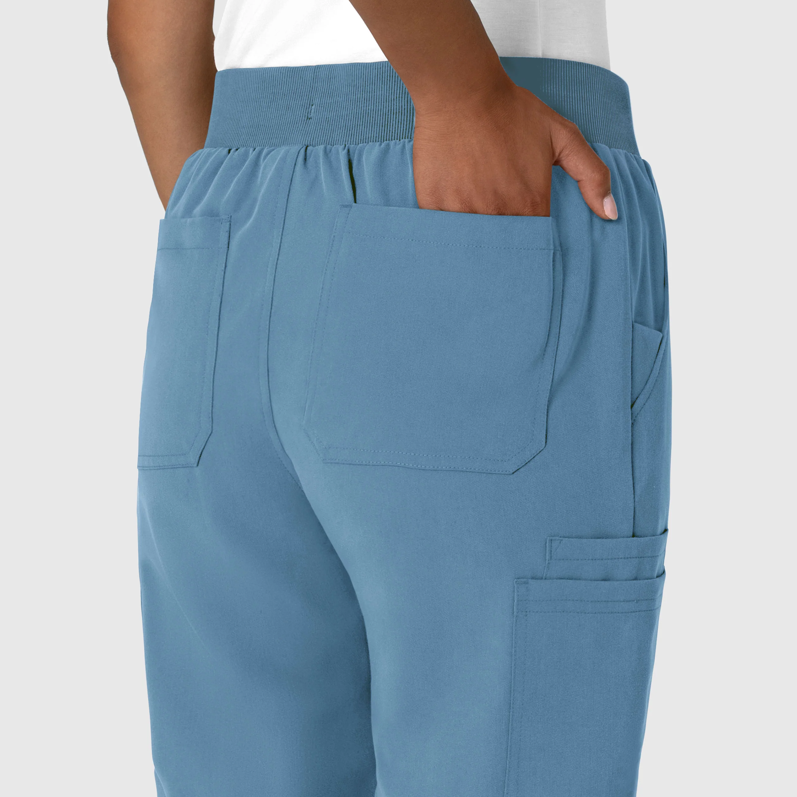 Nova Women's Jogger Utility Scrub Pant - Pacific Blue - Image 6
