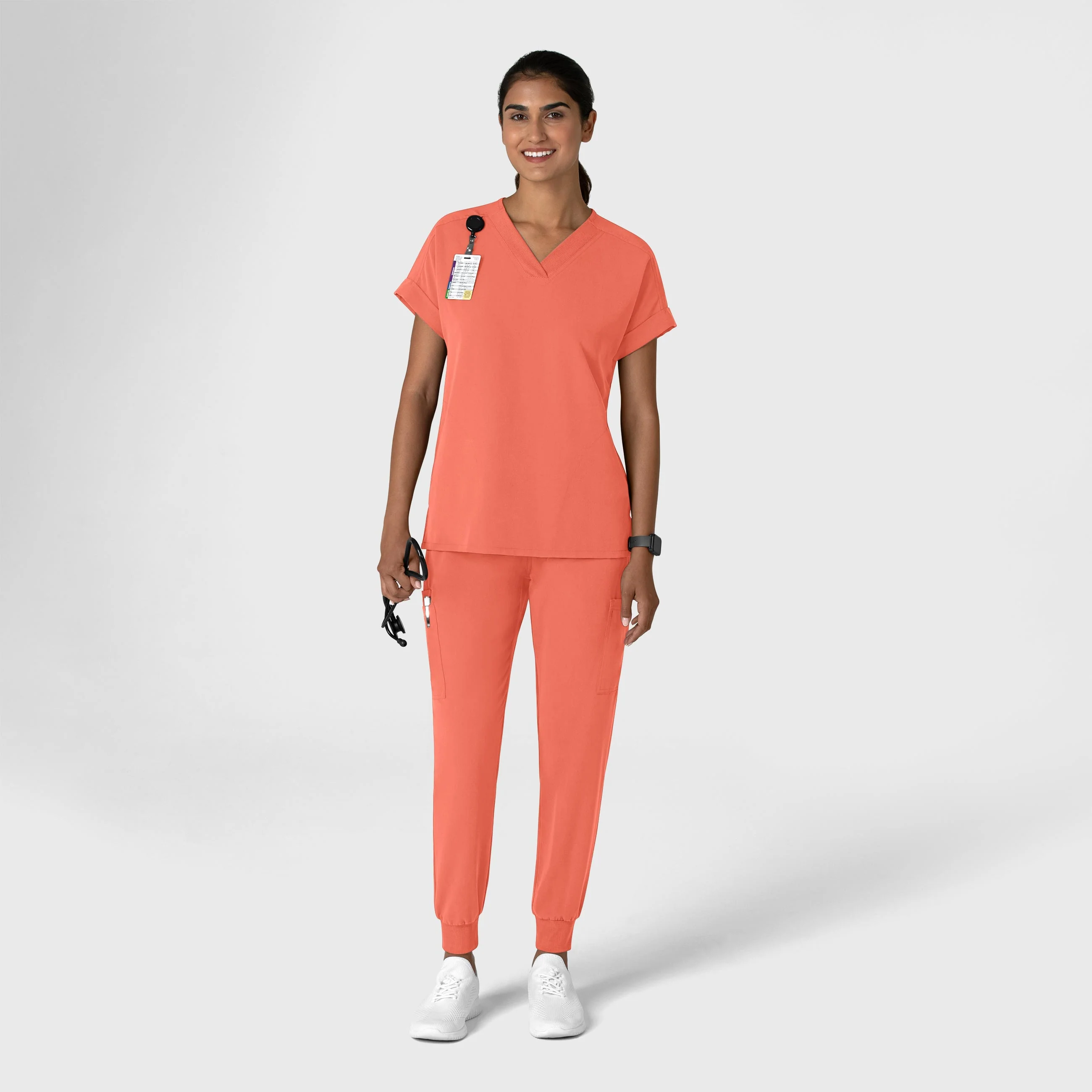 Nova Women's Jogger Utility Scrub Pant - Sugar Coral - Image 10