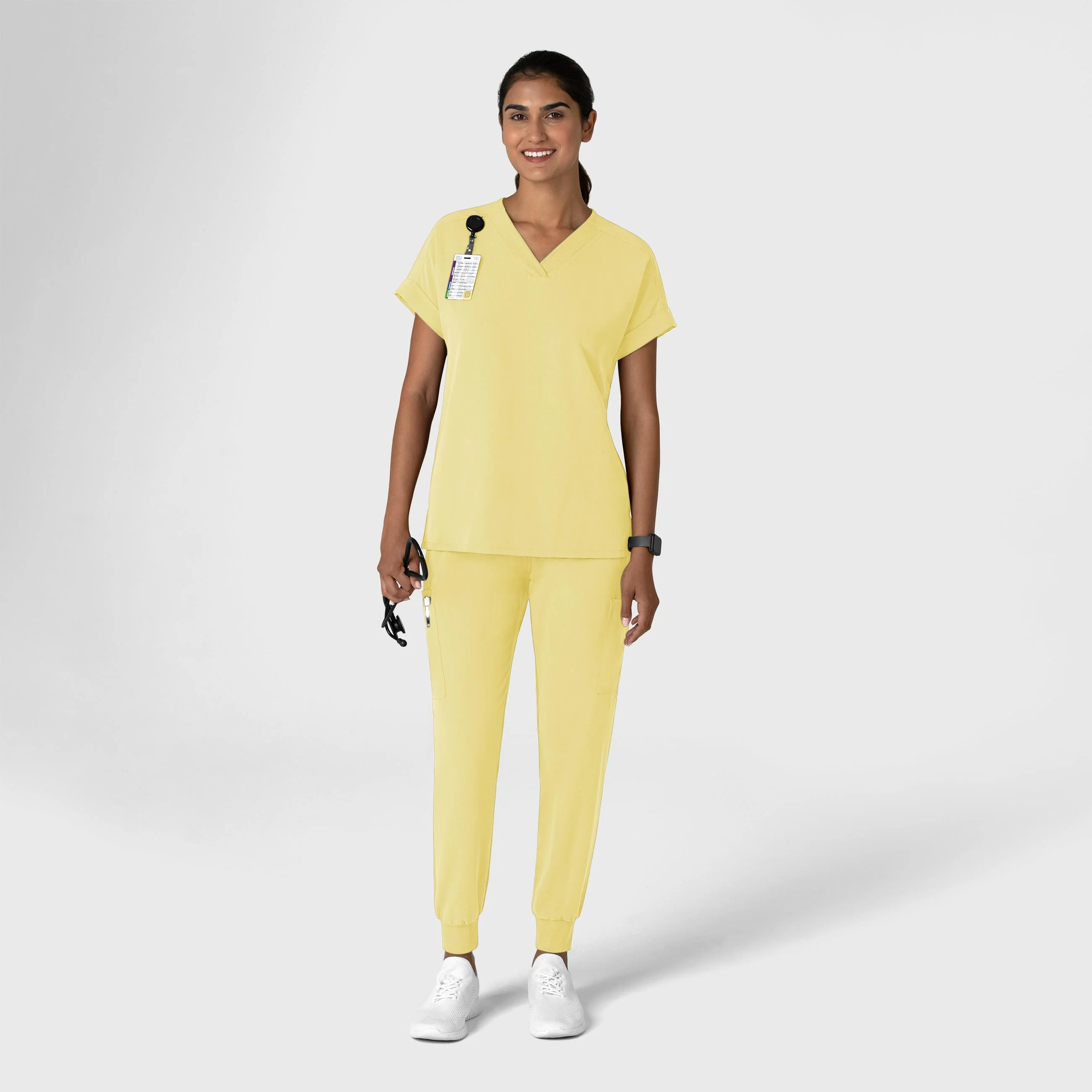 Nova Women's Jogger Utility Scrub Pant - Sunshine Yellow - Image 10