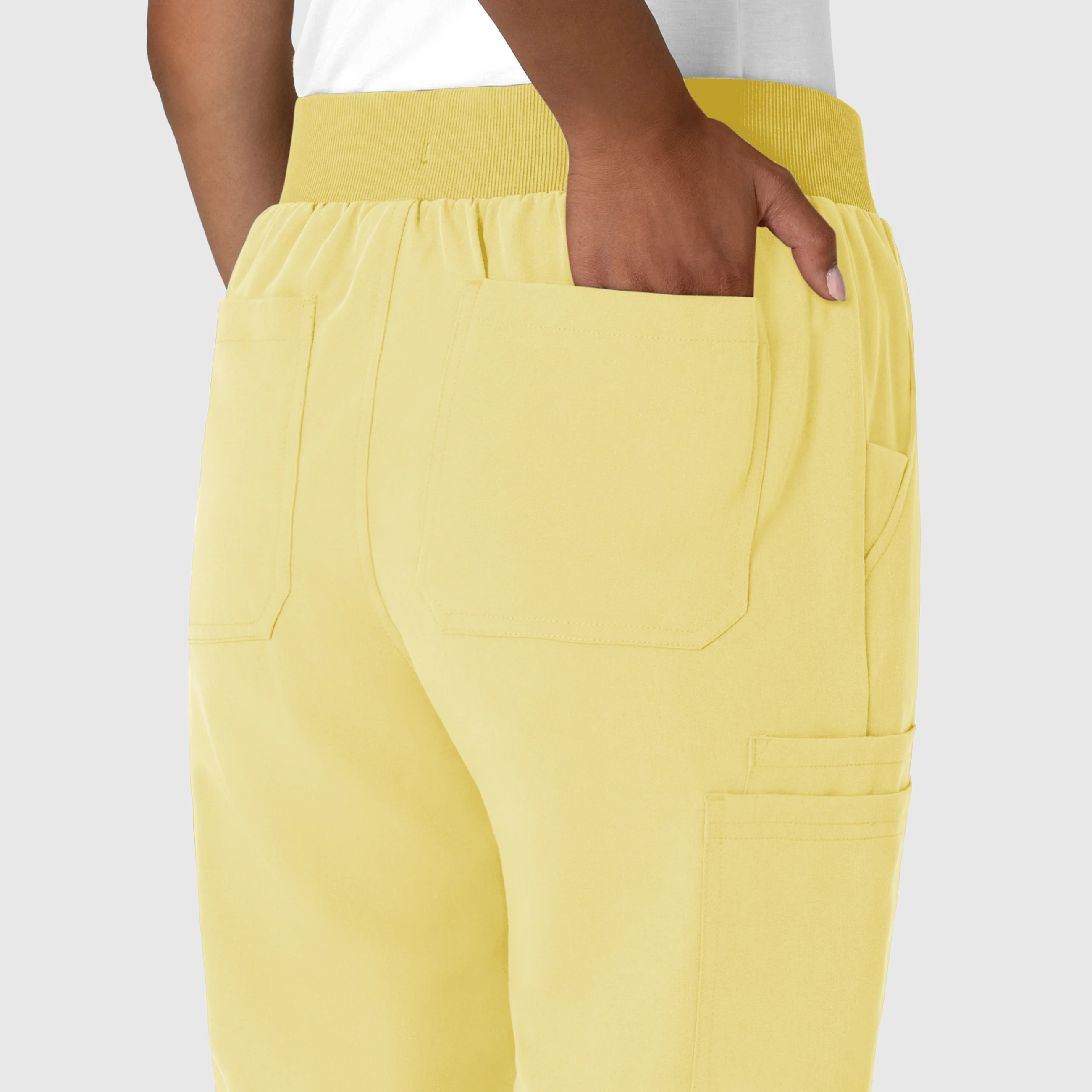 Nova Women's Jogger Utility Scrub Pant - Sunshine Yellow - Image 6