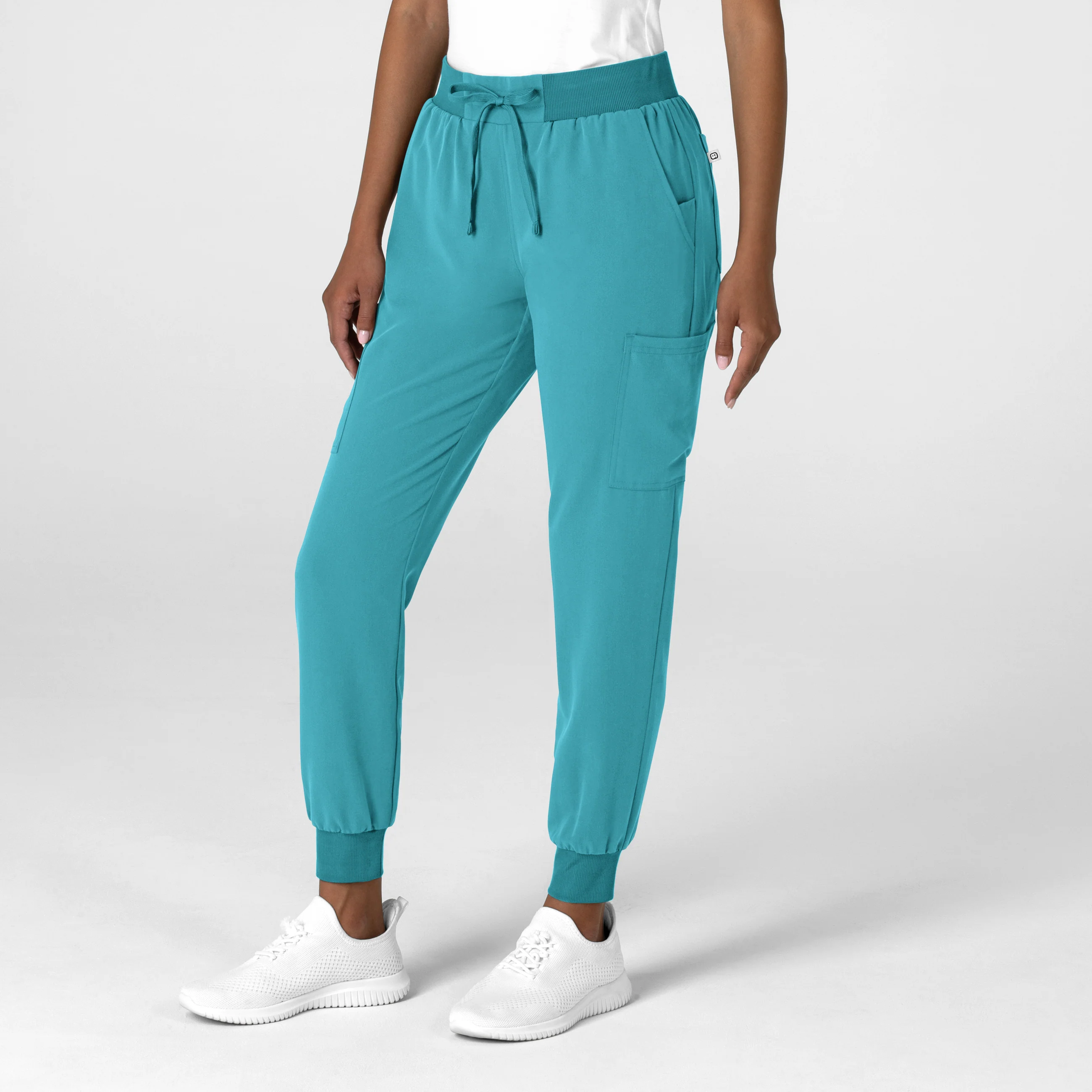 Nova Women's Jogger Utility Scrub Pant - Teal Blue - Image 4
