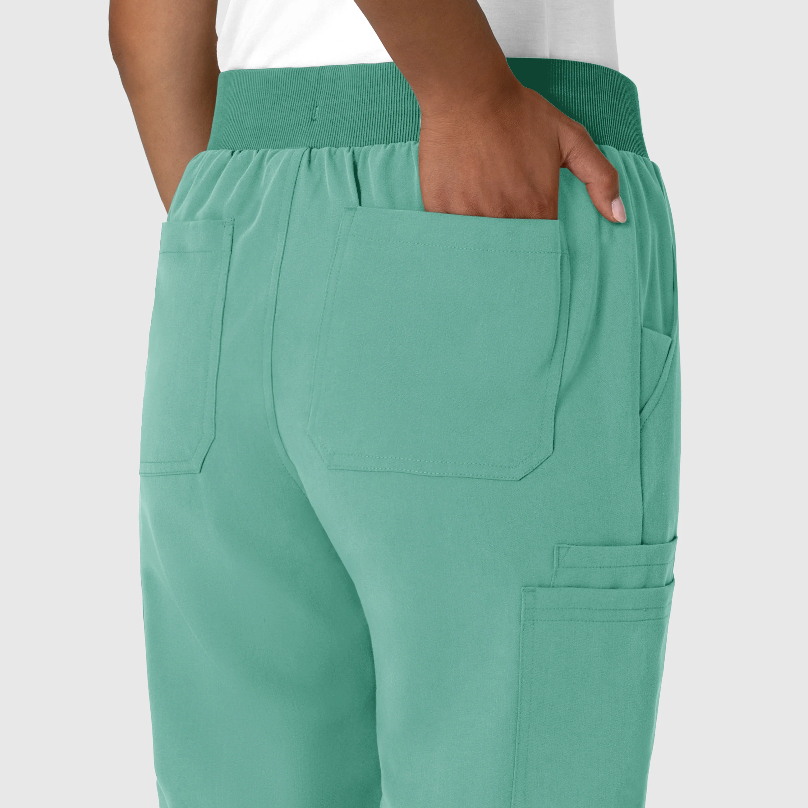 Nova Women's Jogger Utility Scrub Pant - Turquoise - Image 6