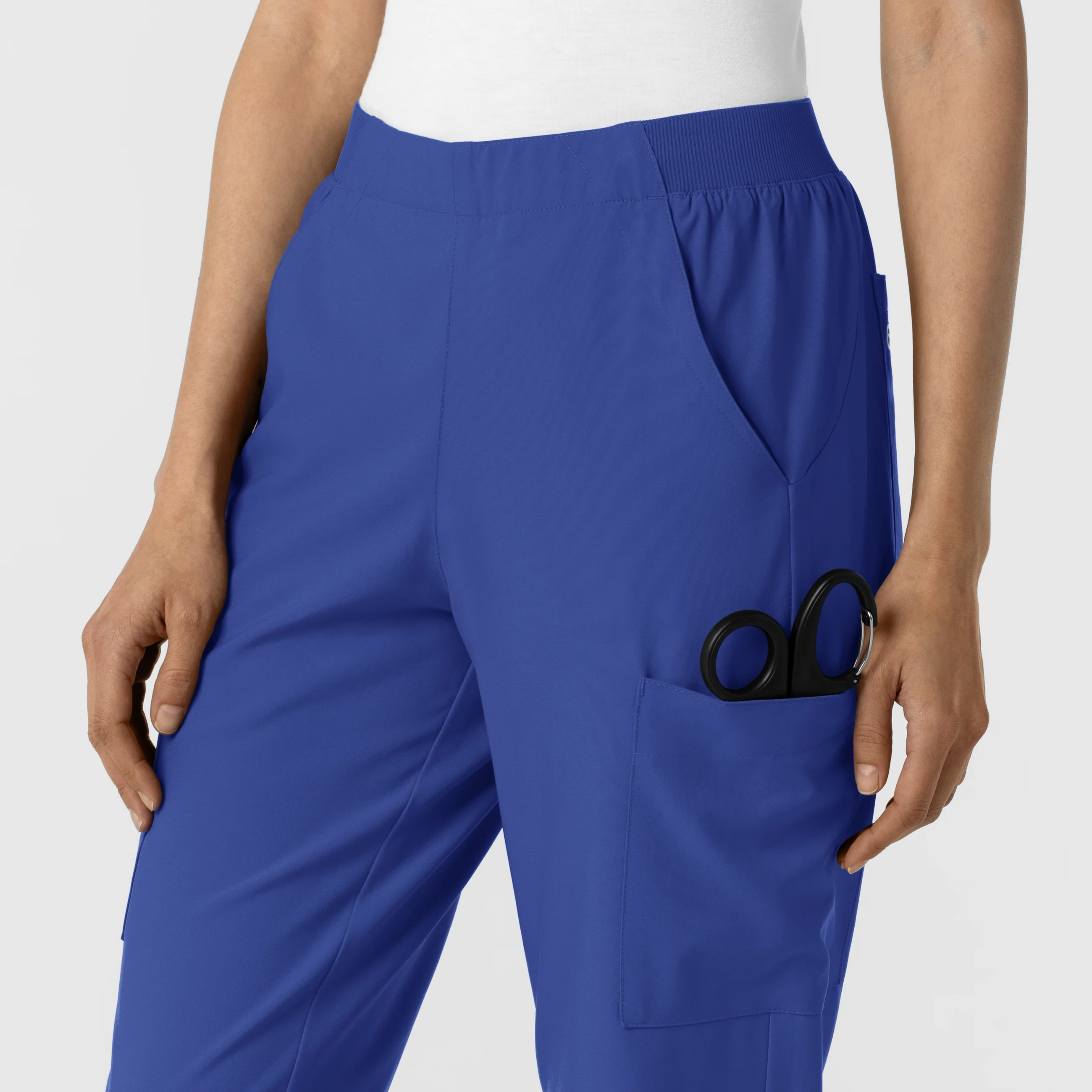 W123 Women's Cargo Utility Scrub Pant - Galaxy Blue - Image 9