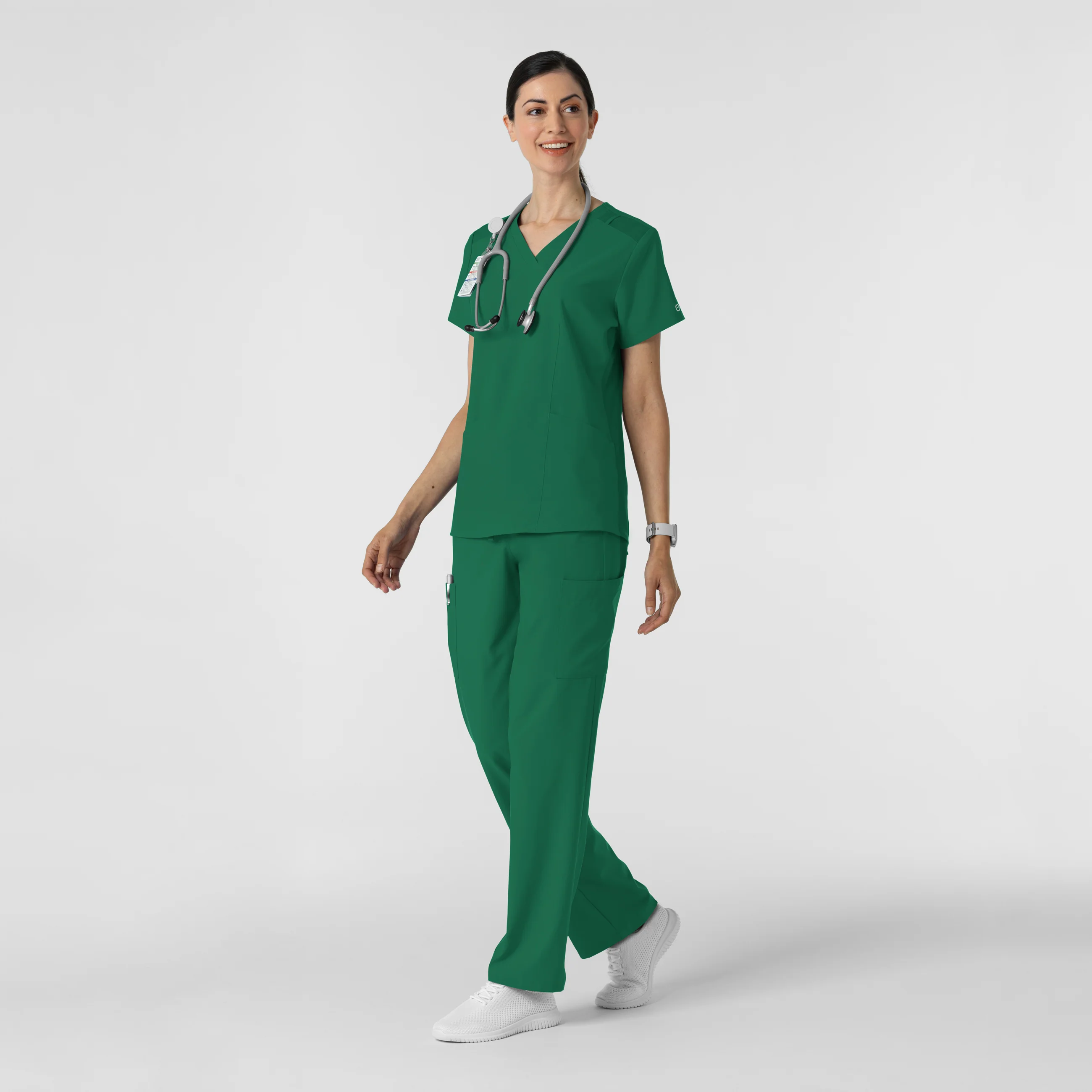 W123 Women's Cargo Utility Scrub Pant - Hunter - Image 4