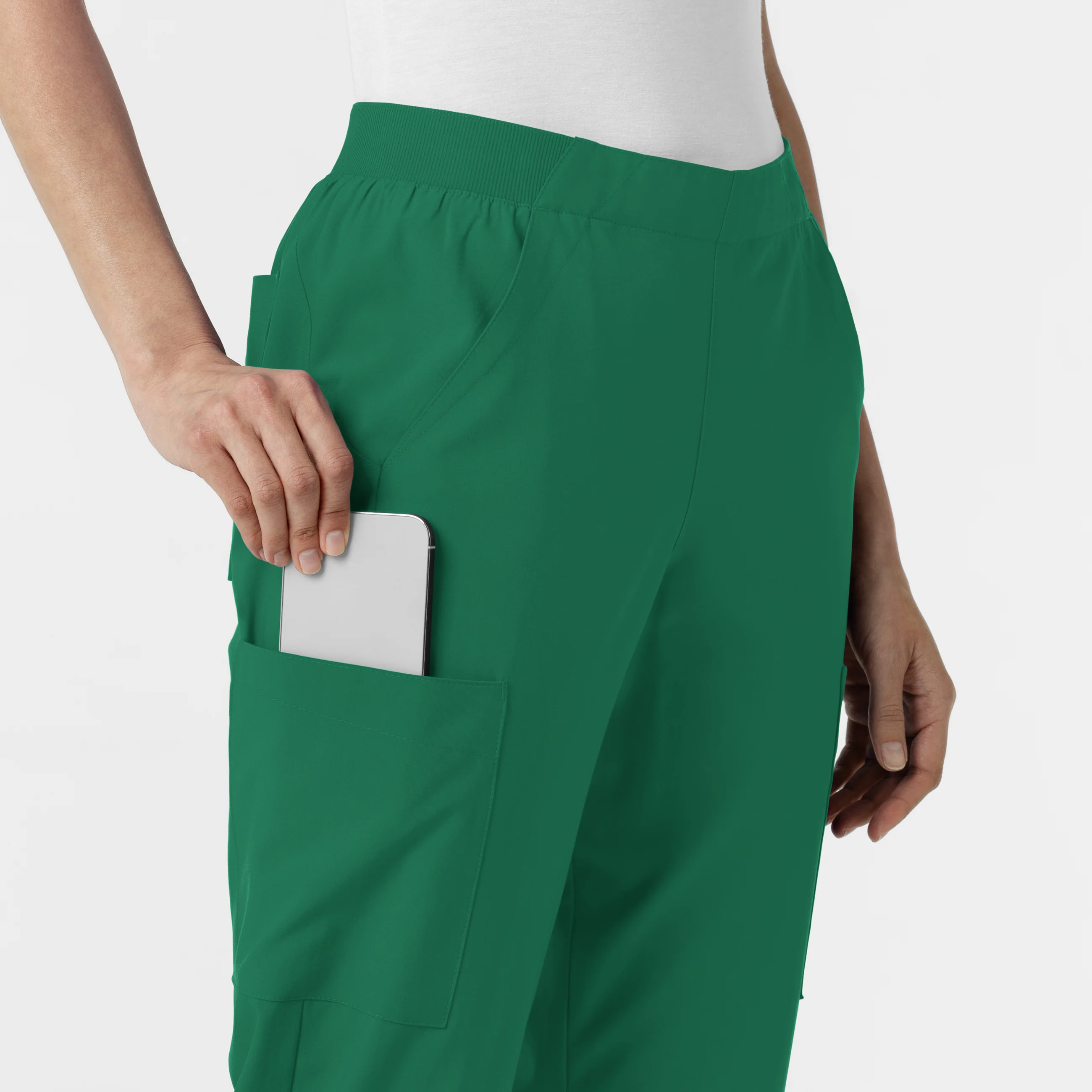 W123 Women's Cargo Utility Scrub Pant - Hunter - Image 9