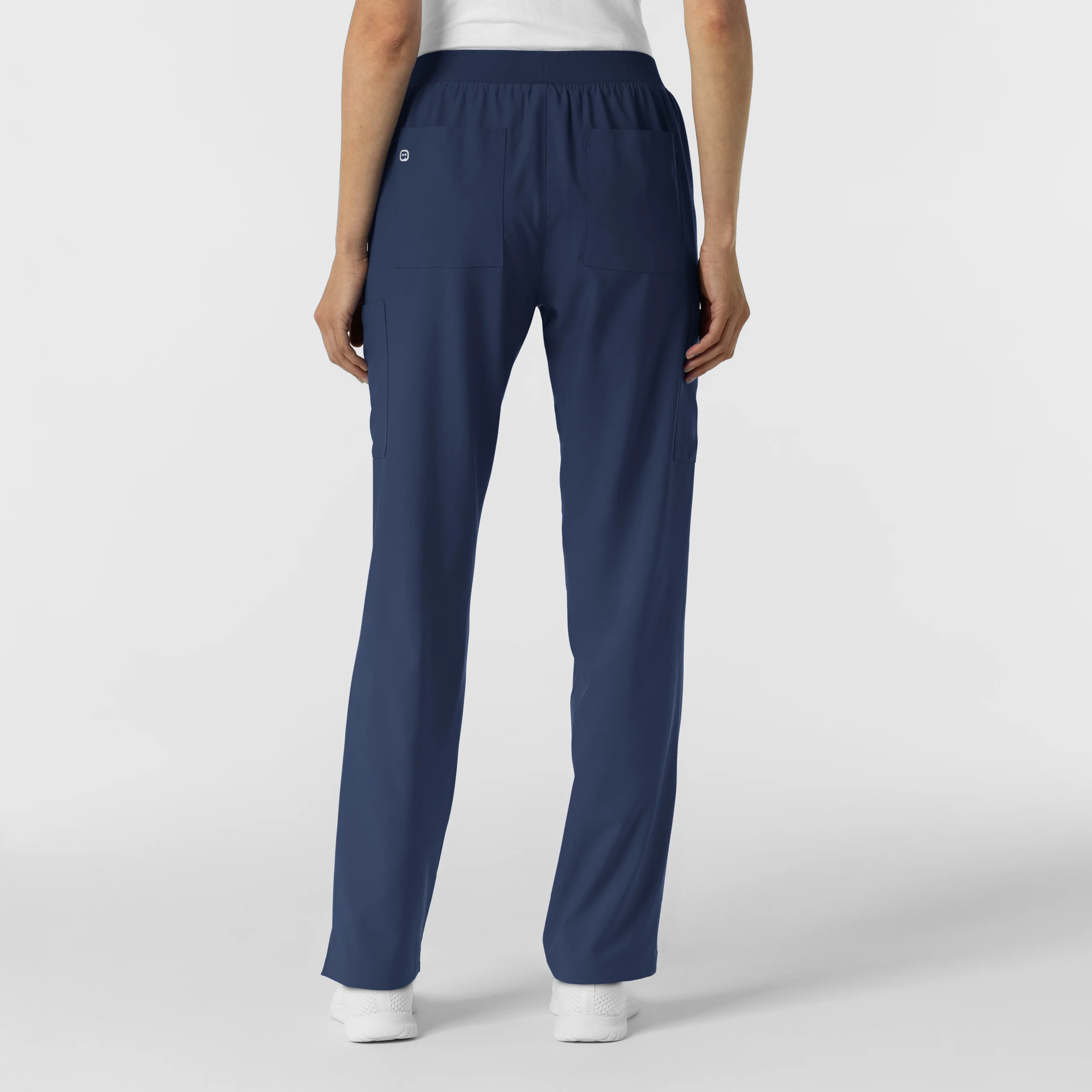W123 Women's Cargo Utility Scrub Pant - Navy - Image 3