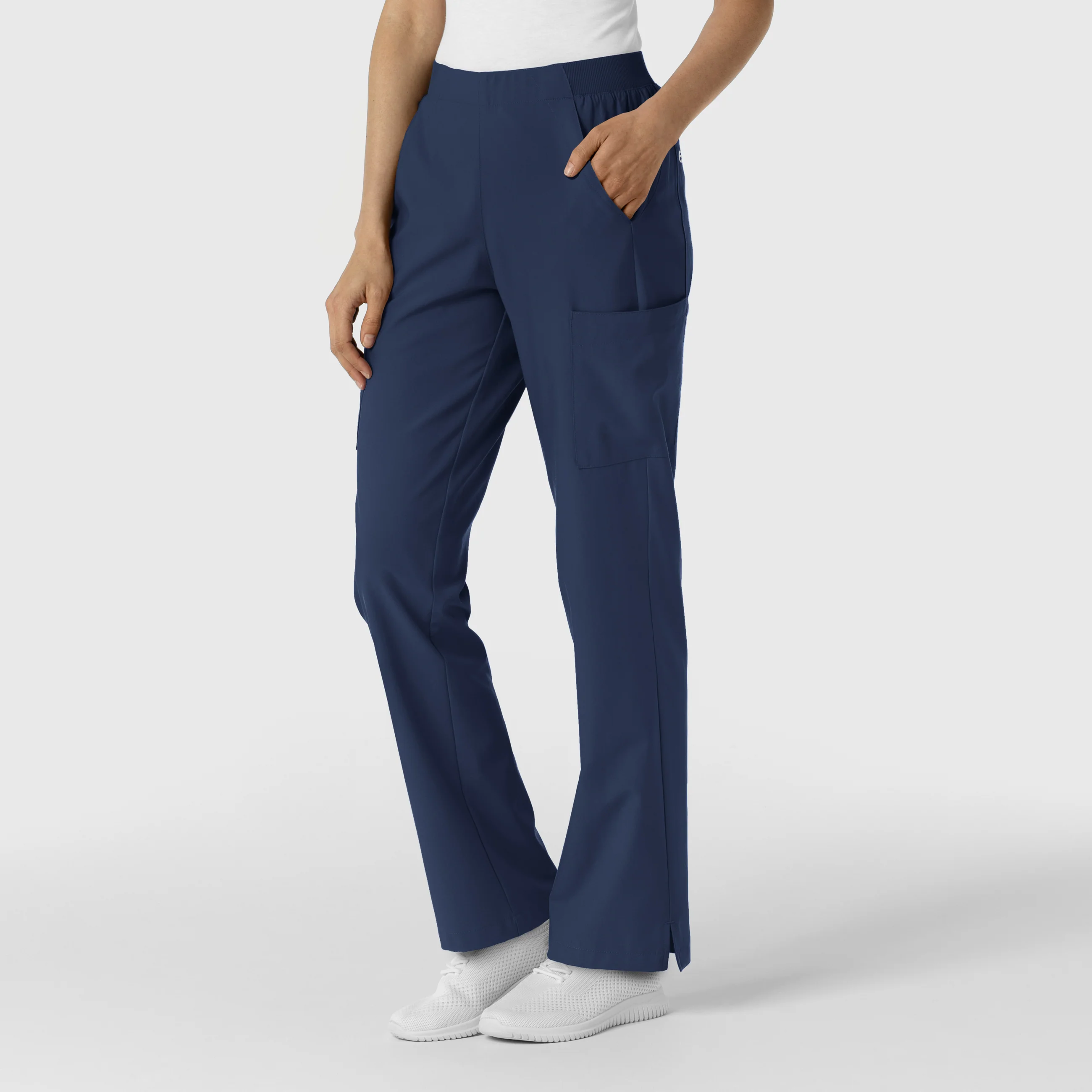 W123 Women's Cargo Utility Scrub Pant - Navy - Image 5