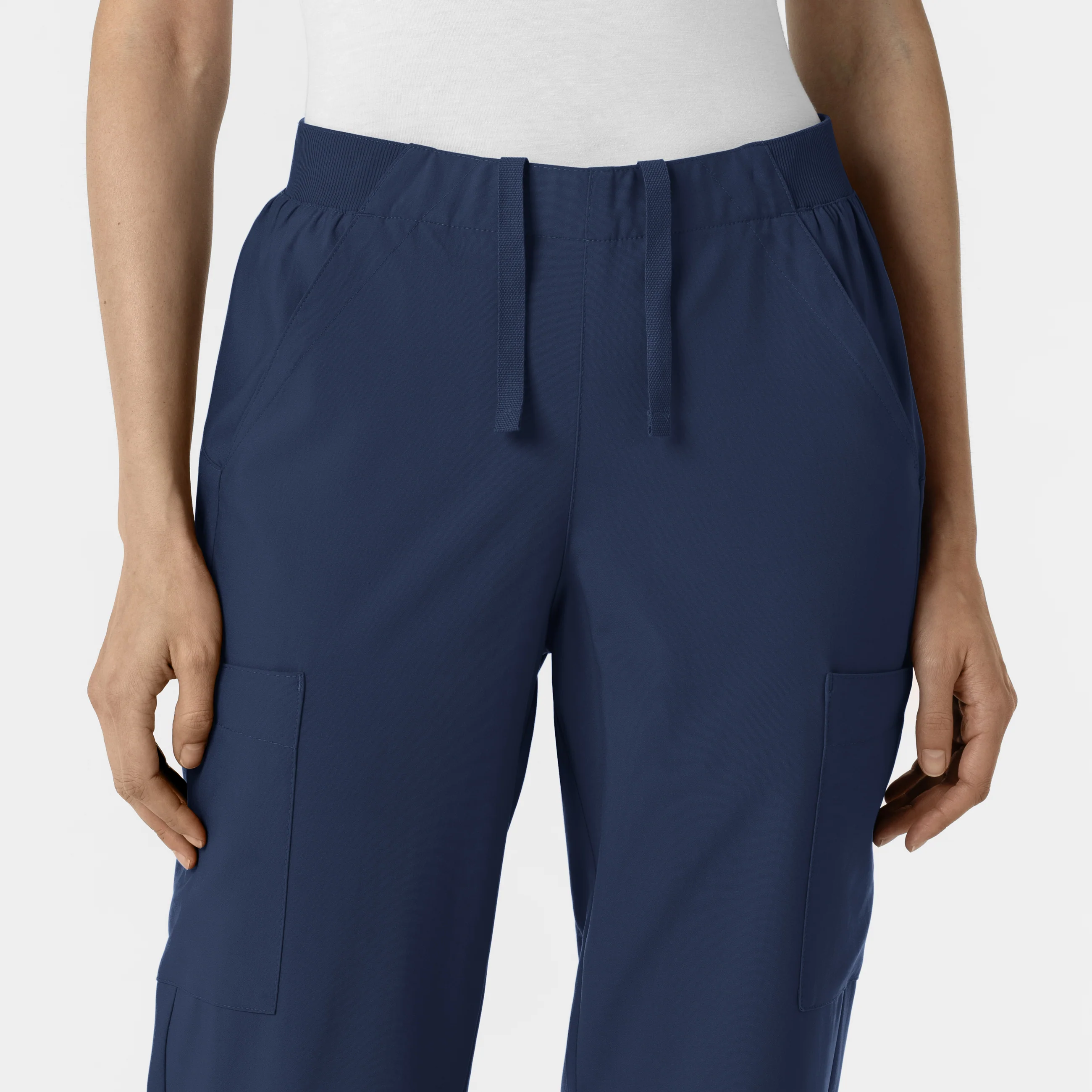W123 Women's Cargo Utility Scrub Pant - Navy - Image 6