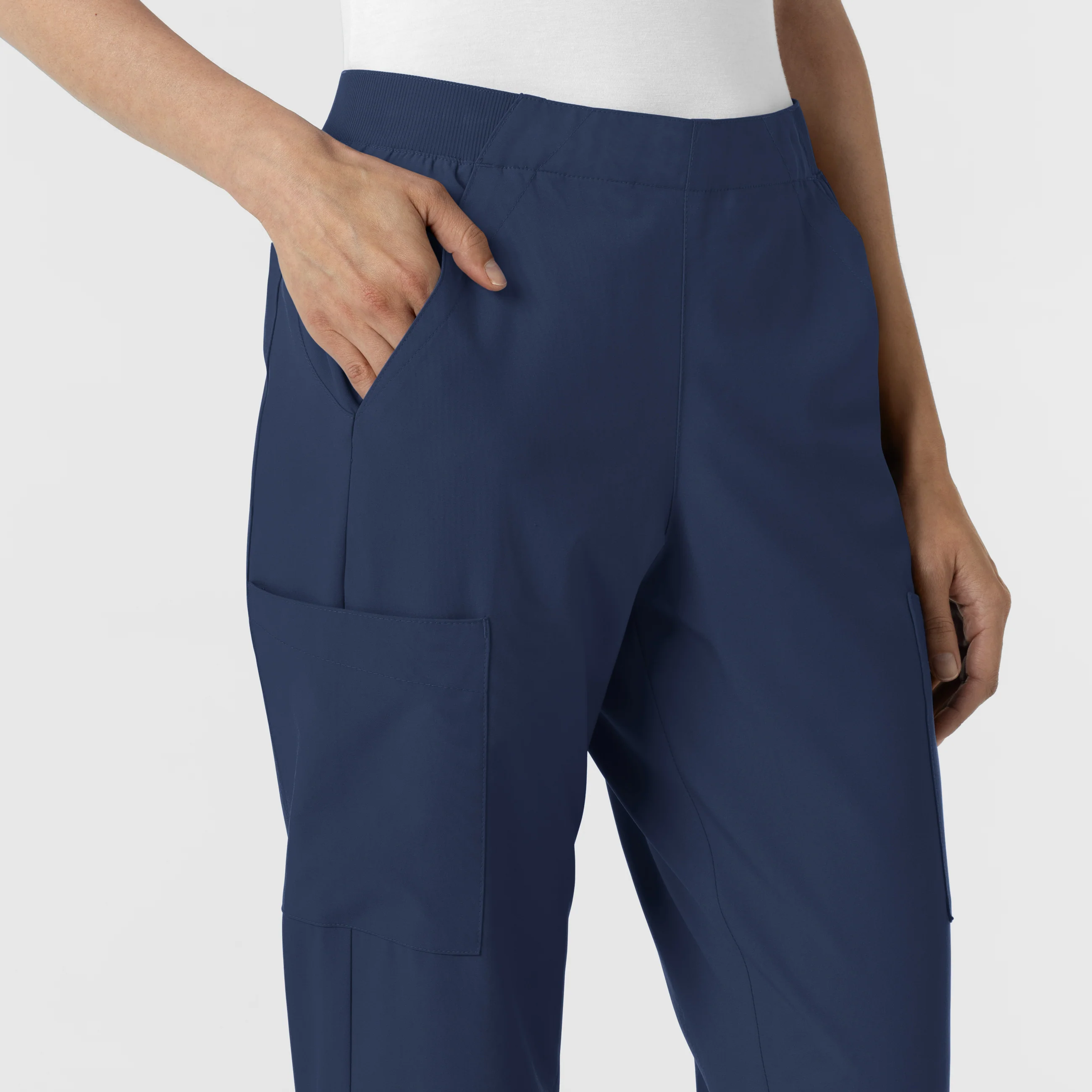 W123 Women's Cargo Utility Scrub Pant - Navy - Image 8
