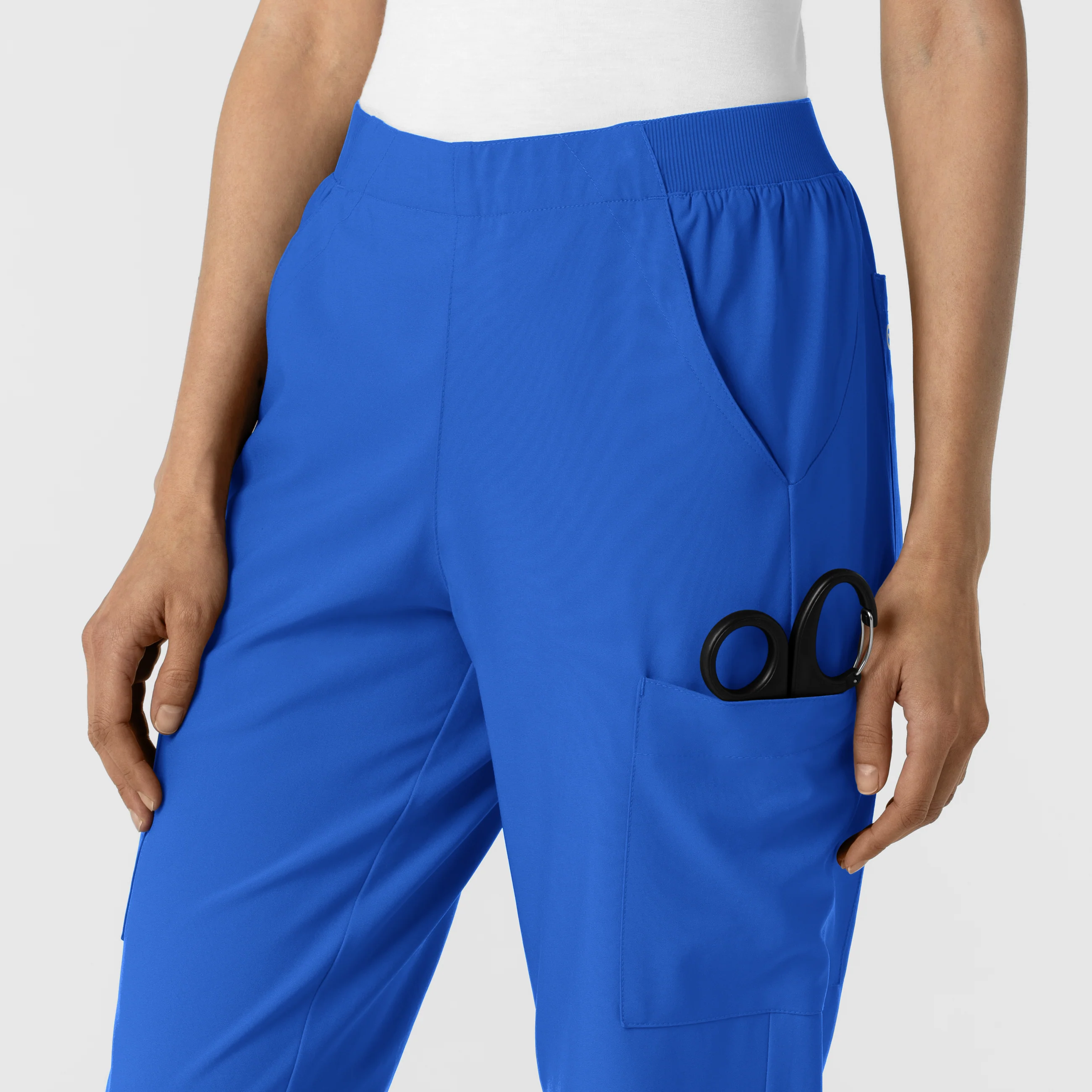 W123 Women's Cargo Utility Scrub Pant - Royal - Image 10