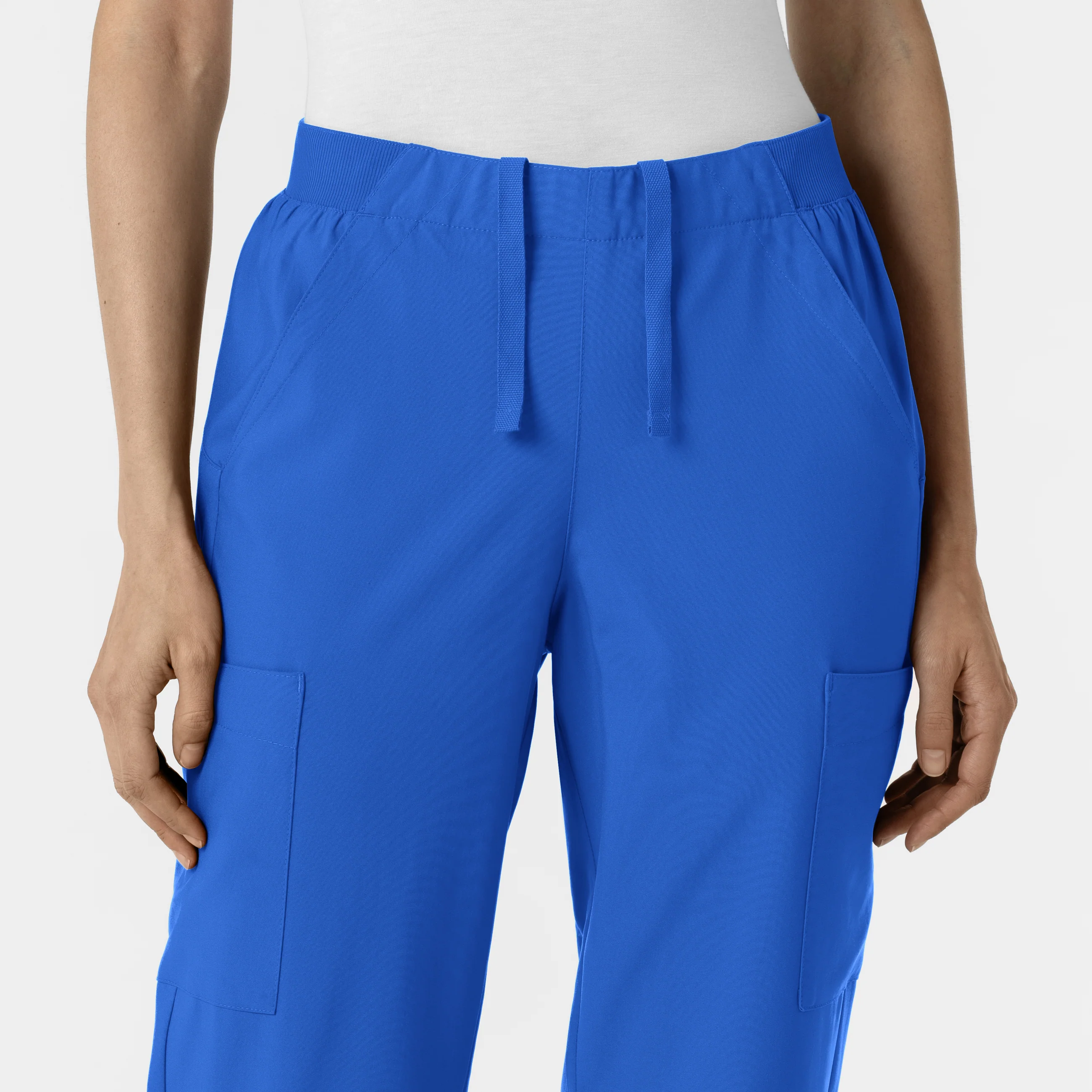 W123 Women's Cargo Utility Scrub Pant - Royal - Image 6