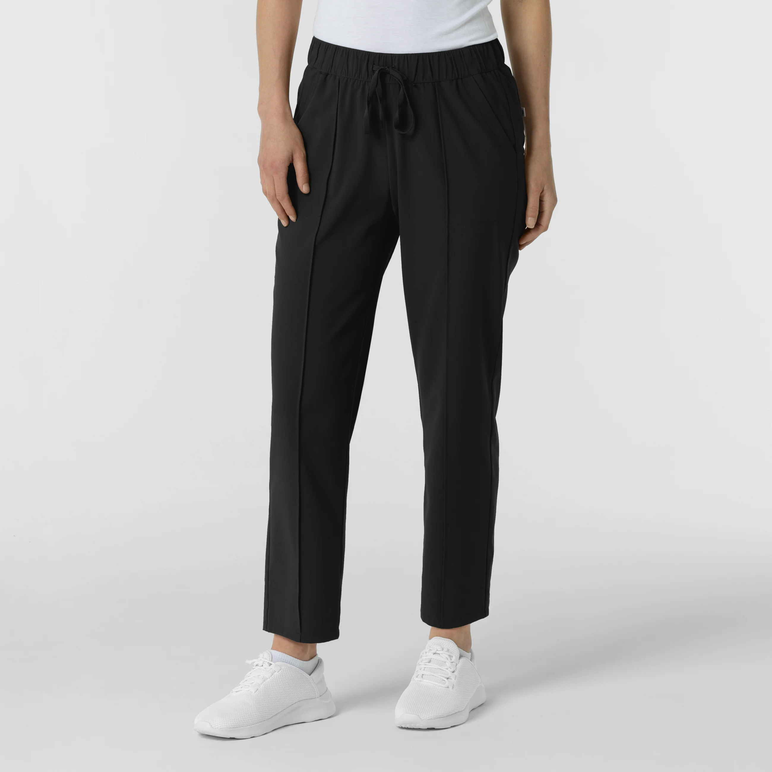 RENEW Women's Tapered Ankle Scrub Trouser - Black - Image 3