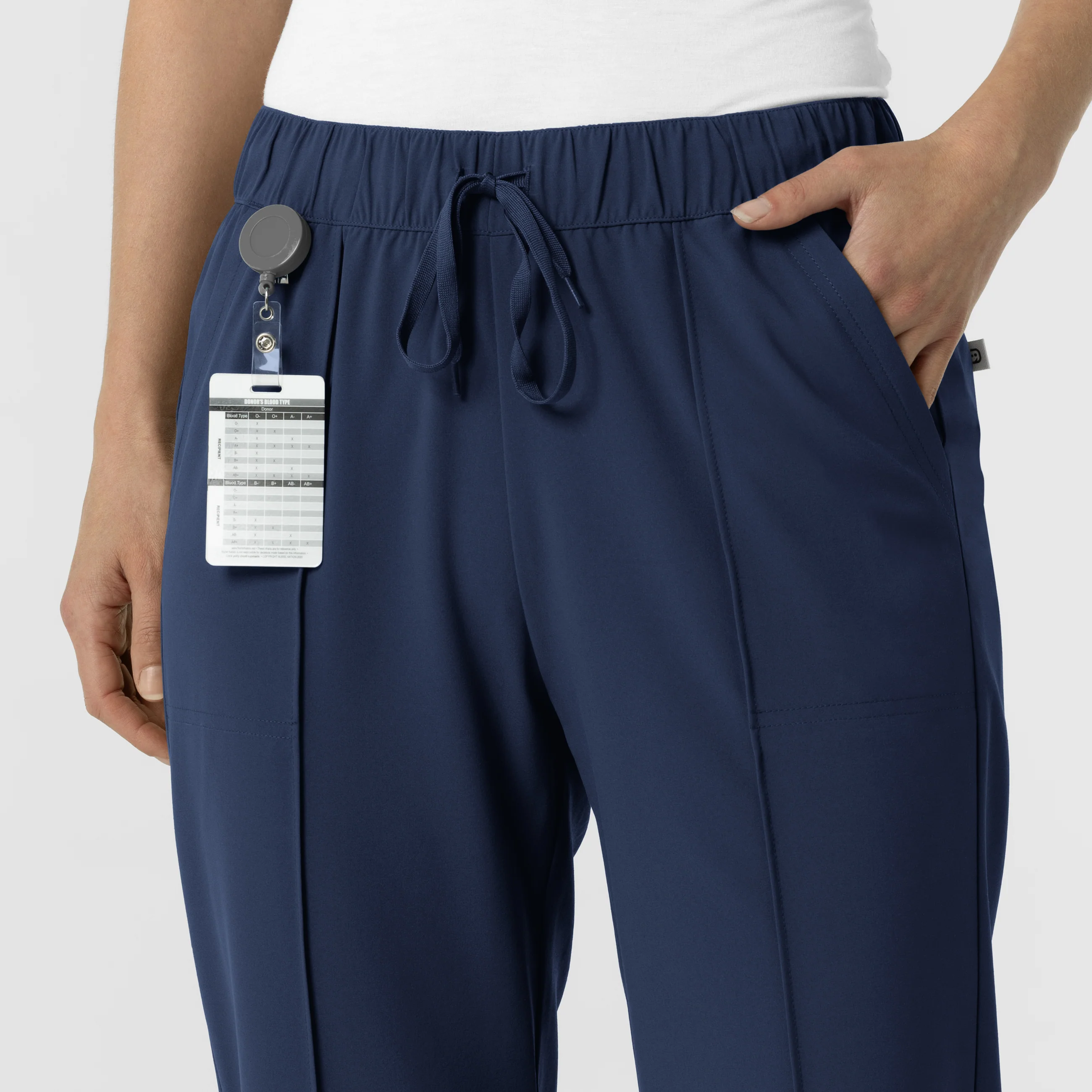 RENEW Women's Tapered Ankle Scrub Trouser - Navy - Image 5