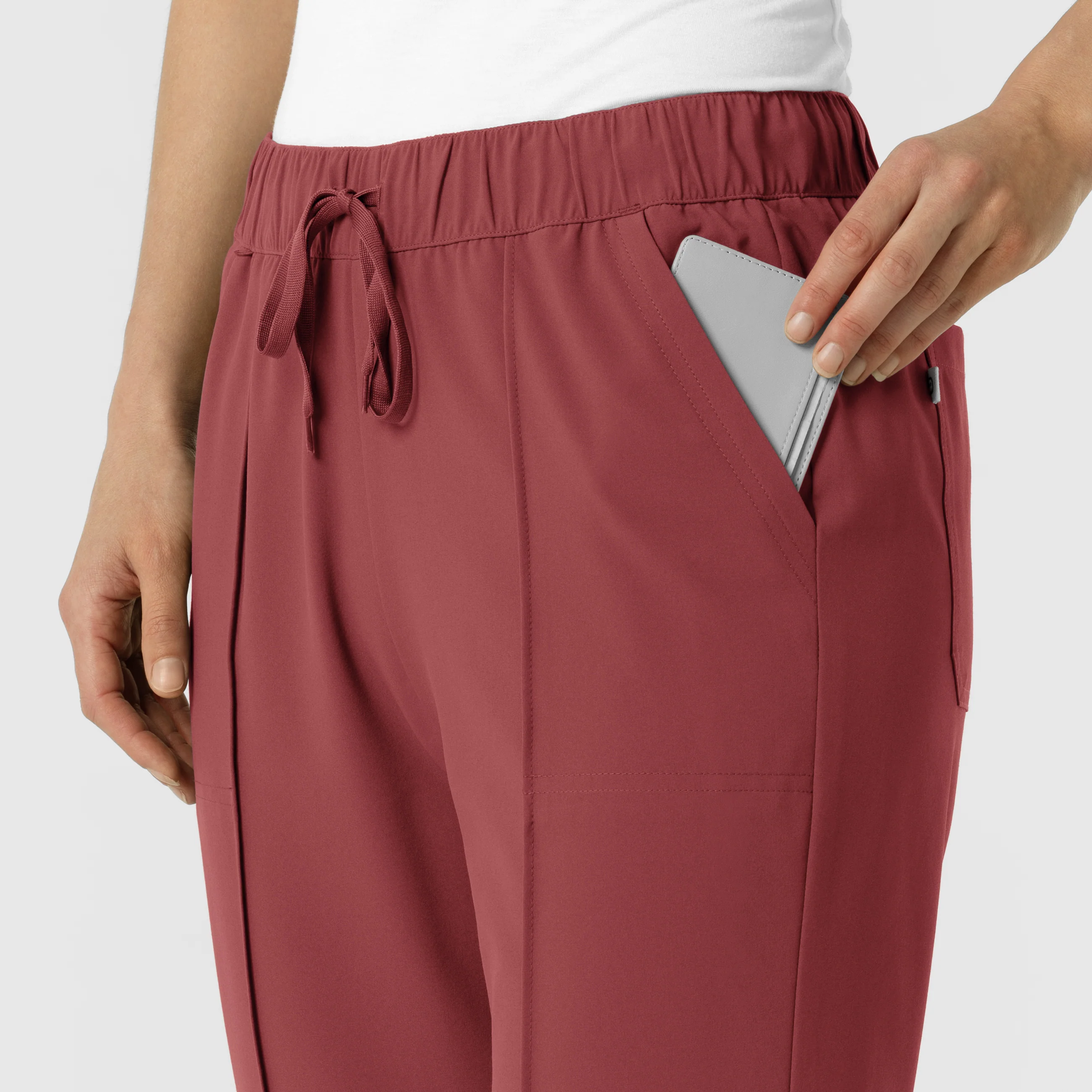 RENEW Women's Tapered Ankle Scrub Trouser - Ruby - Image 7