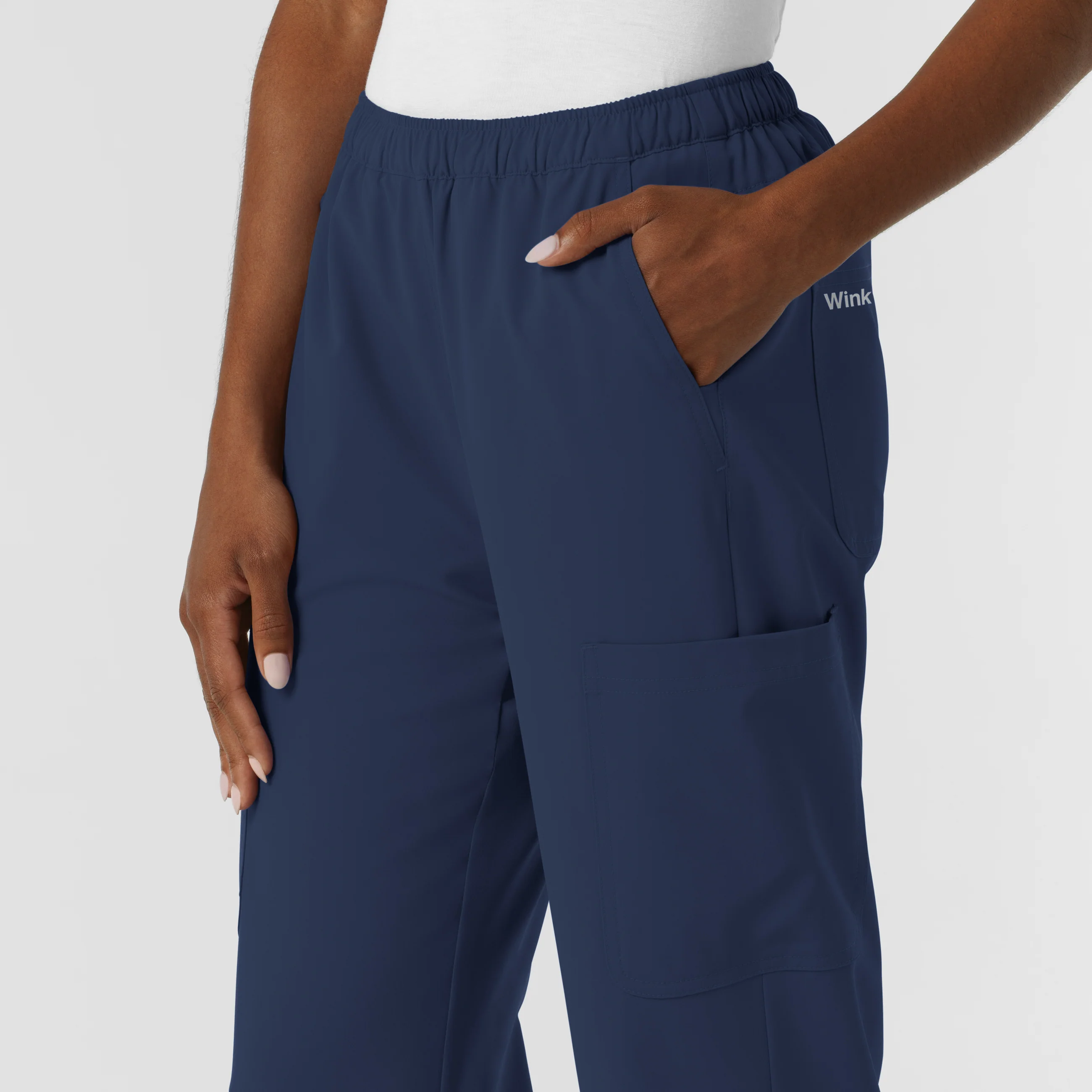 NURTUR Women's Straight Leg Cargo Scrub Pant - Navy - Image 8