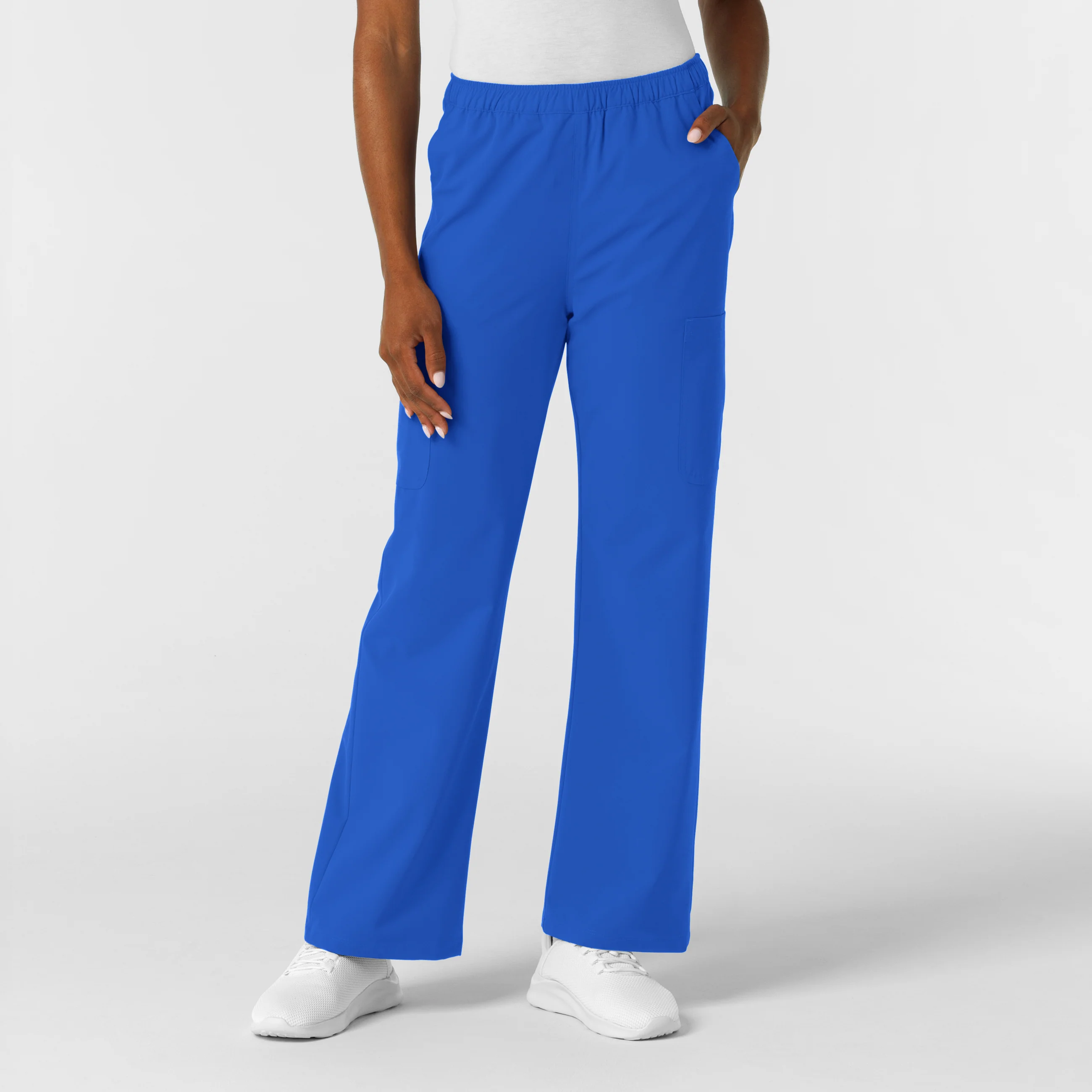 NURTUR Women's Straight Leg Cargo Scrub Pant - Royal