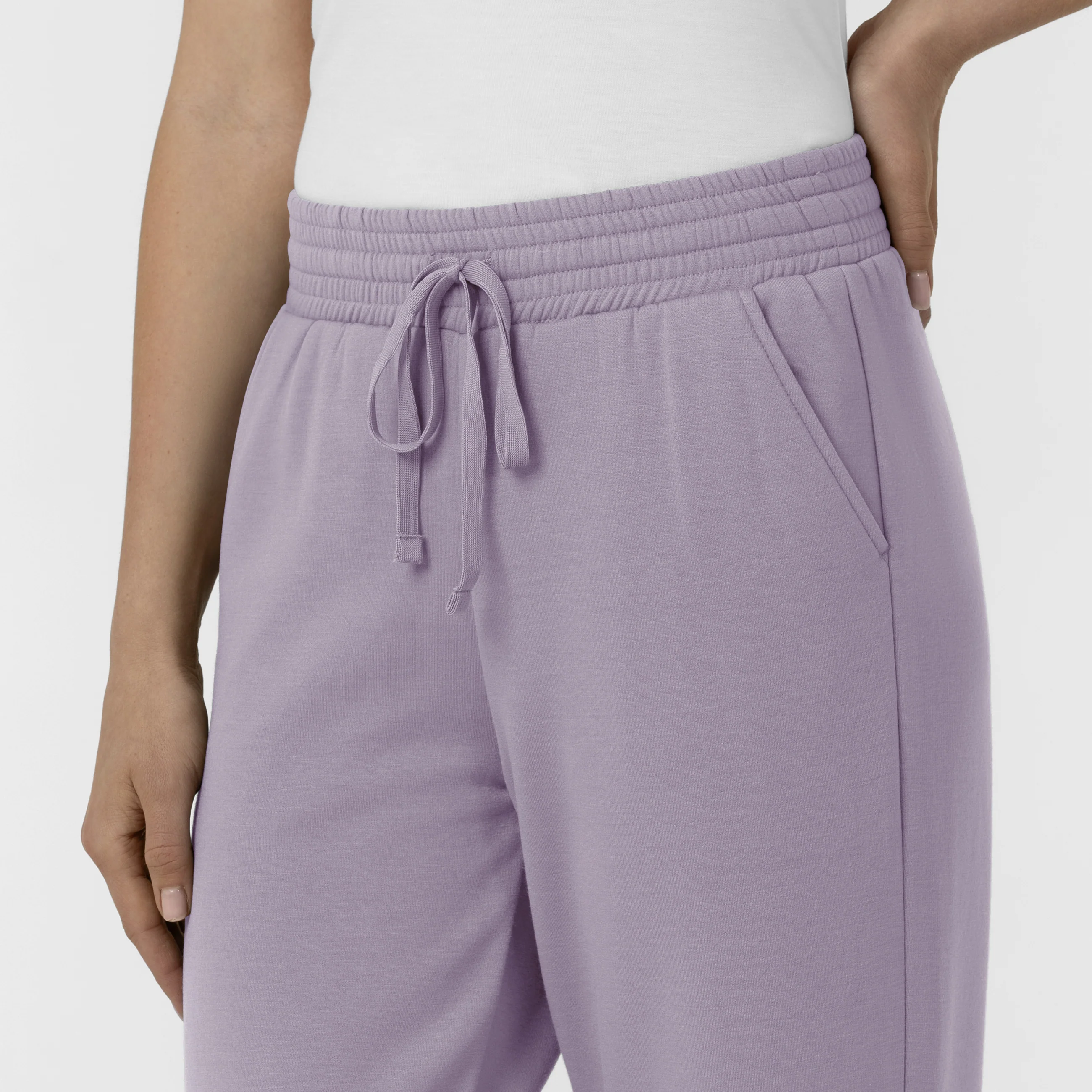Unwind & Lounge Women's Fleece Wide Leg Pant - Wisteria - Image 4
