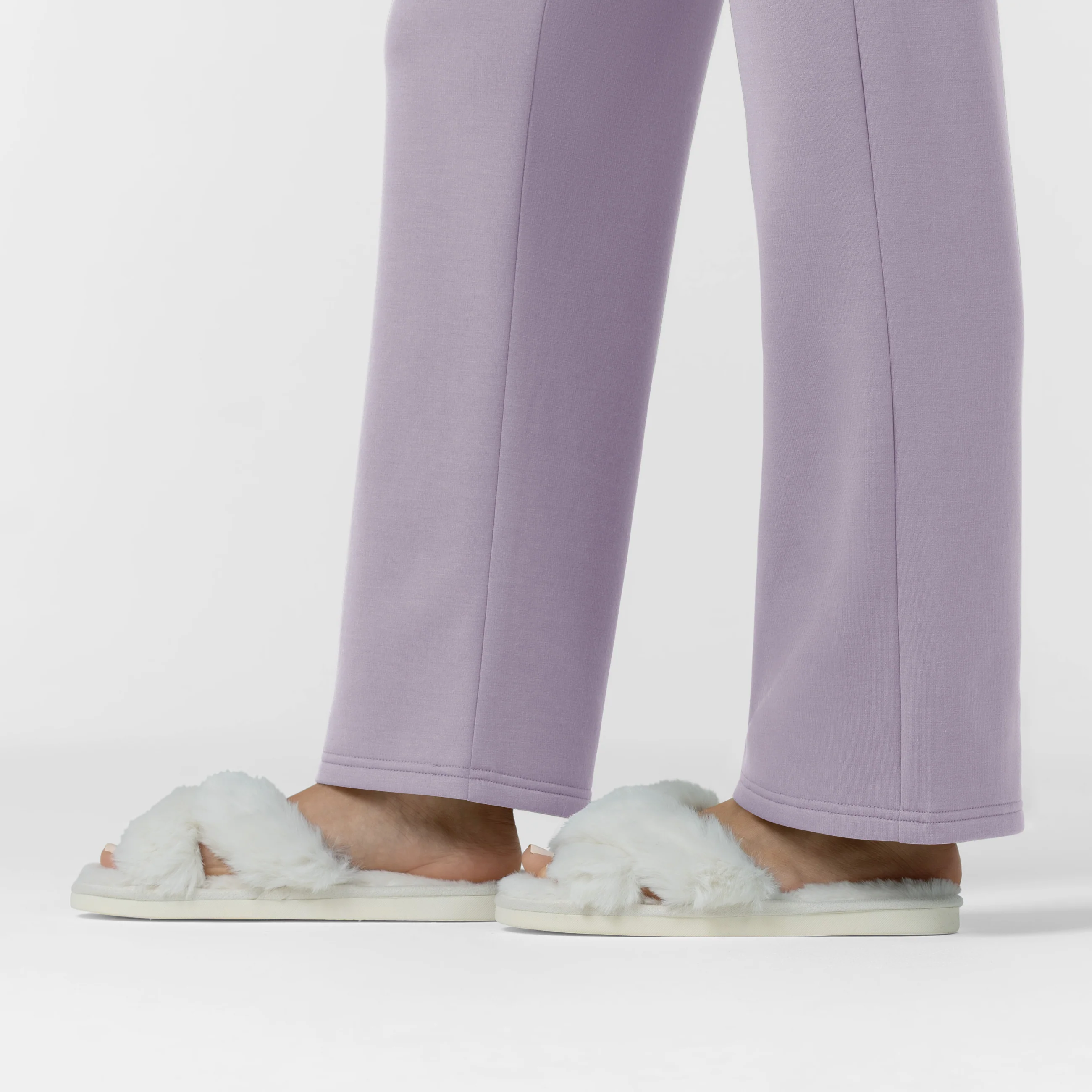 Unwind & Lounge Women's Fleece Wide Leg Pant - Wisteria - Image 6
