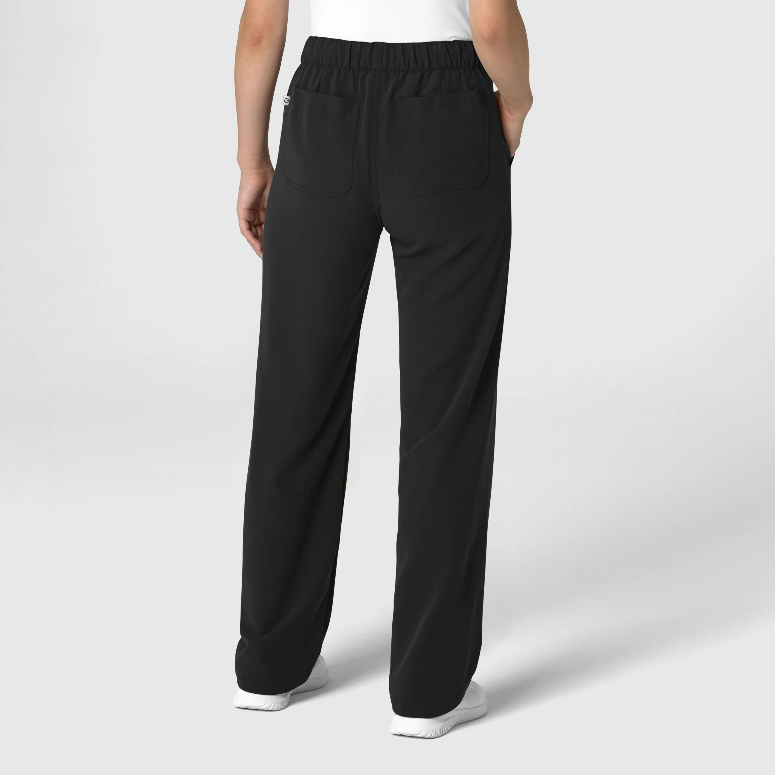 Nova Women's Stovepipe High-Low Hem Scrub Pant - Black - Image 2