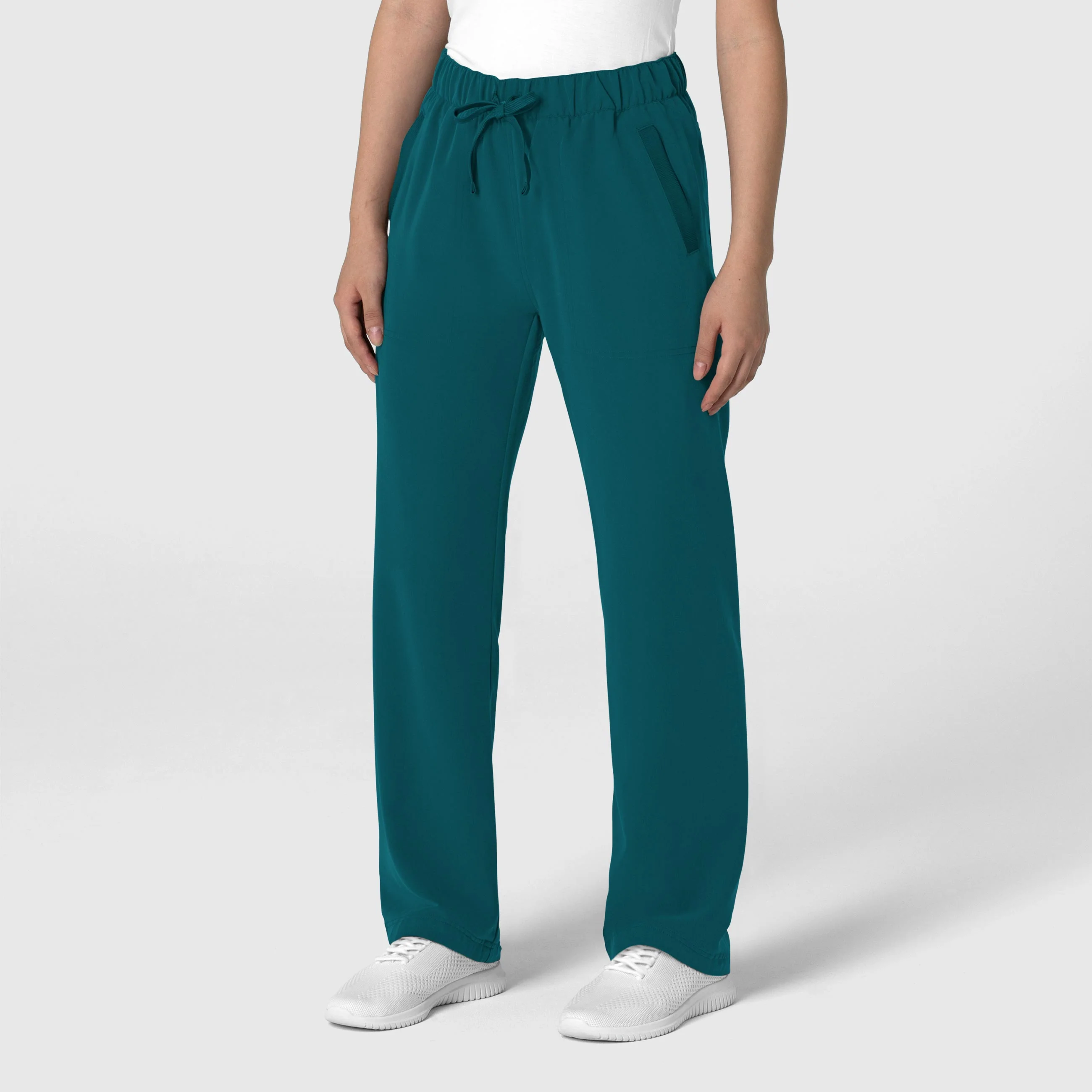 Nova Women's Stovepipe High-Low Hem Scrub Pant - Caribbean - Image 4