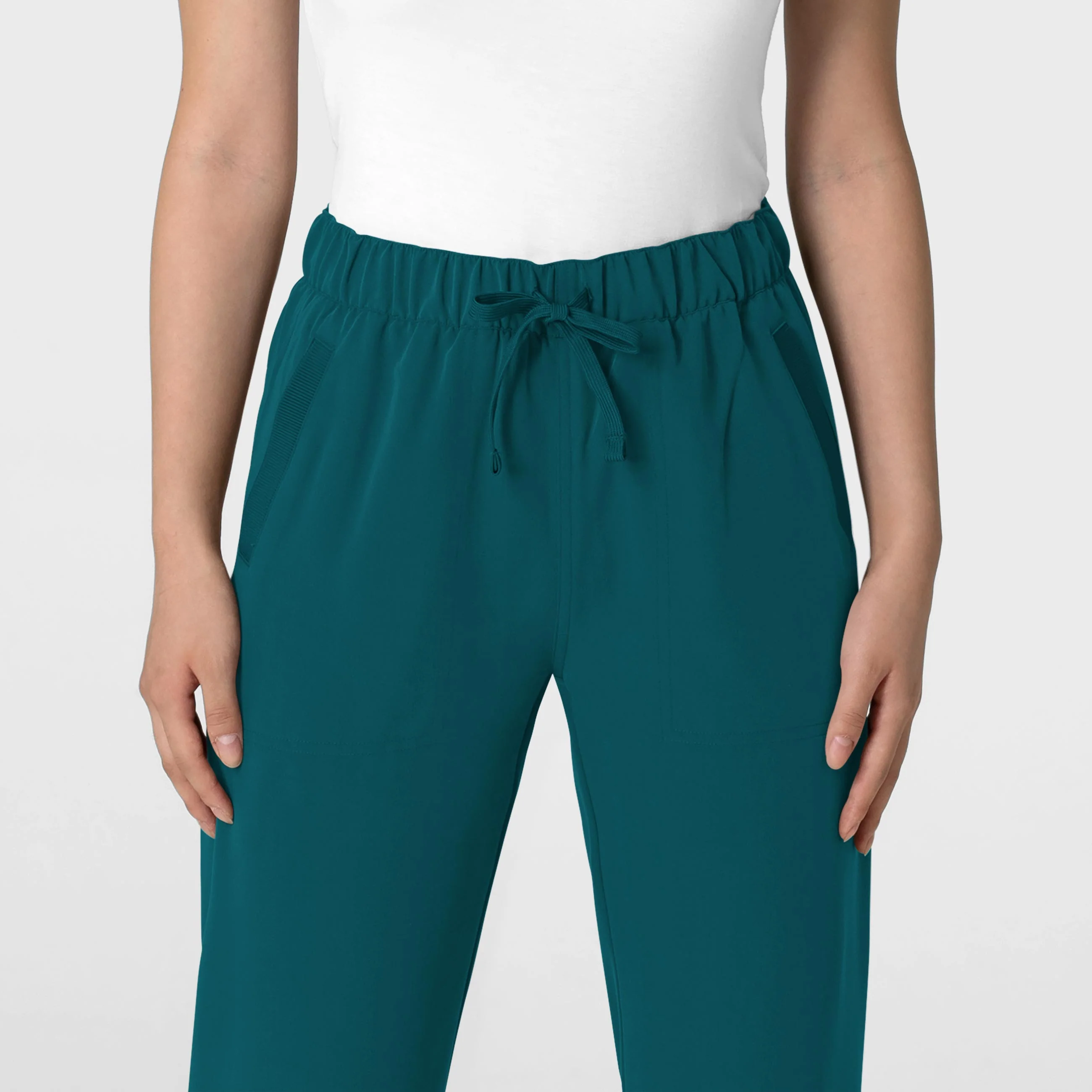 Nova Women's Stovepipe High-Low Hem Scrub Pant - Caribbean - Image 5