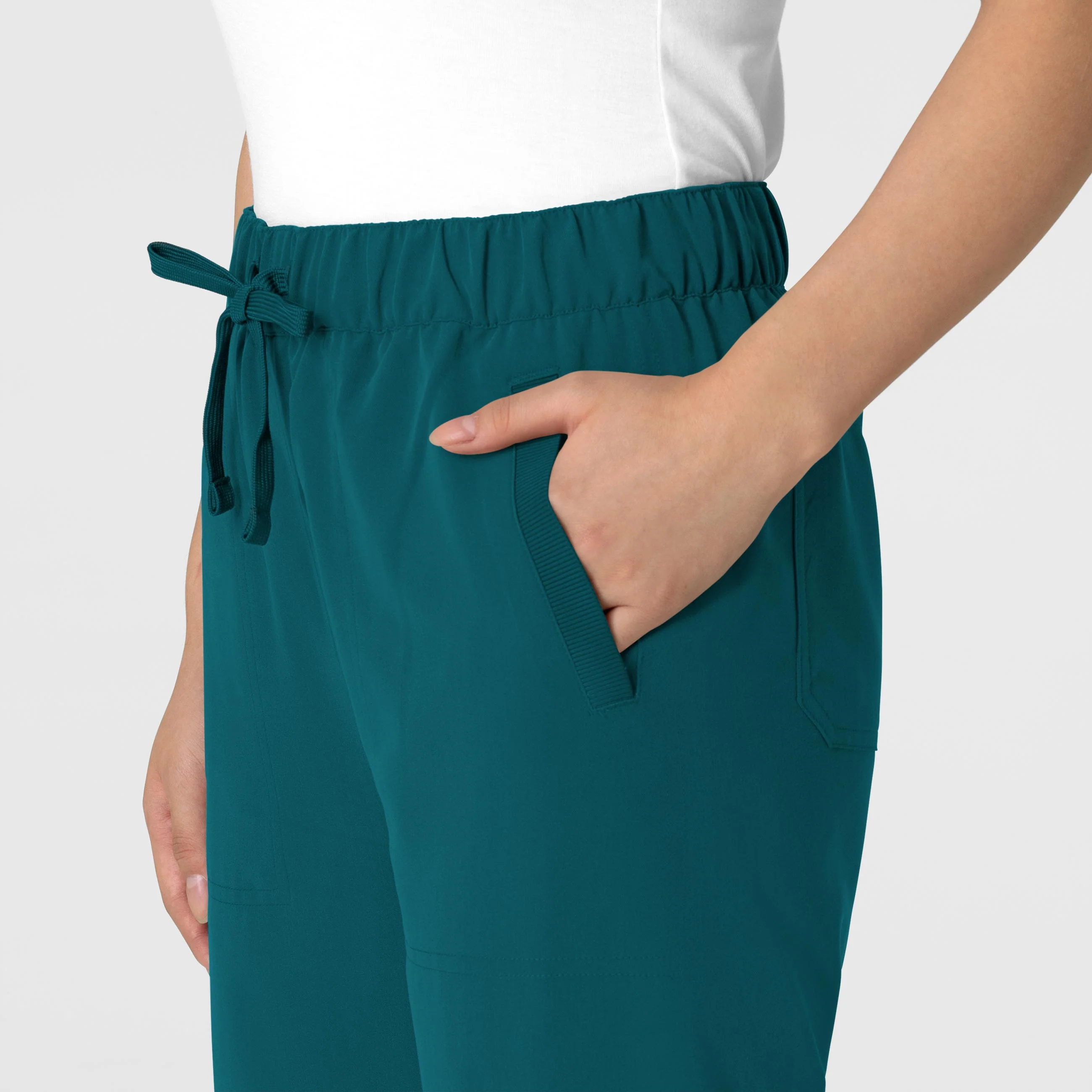 Nova Women's Stovepipe High-Low Hem Scrub Pant - Caribbean - Image 6