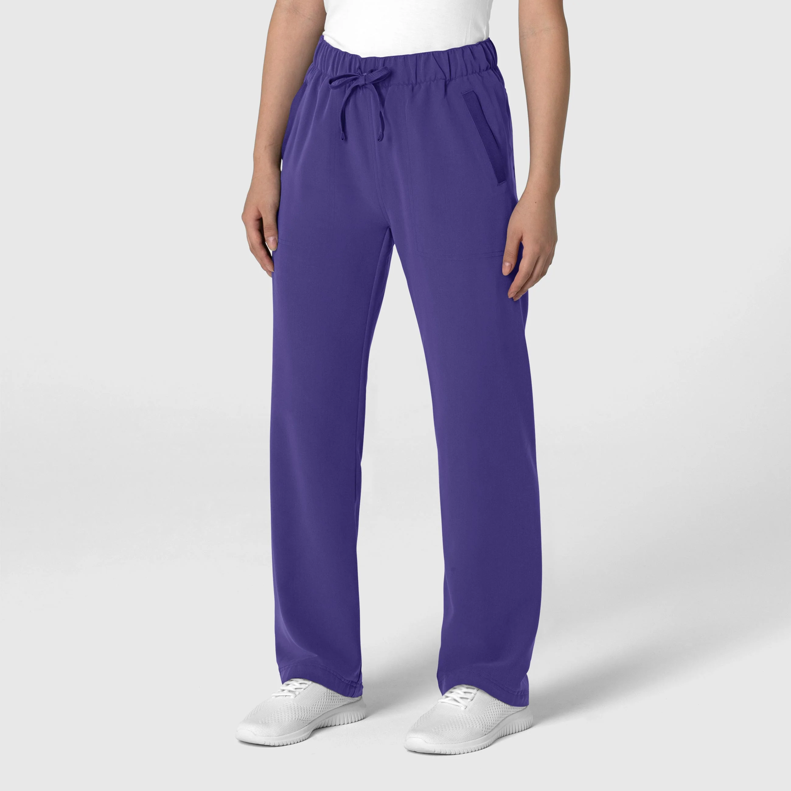 Nova Women's Stovepipe High-Low Hem Scrub Pant - Grape - Image 4