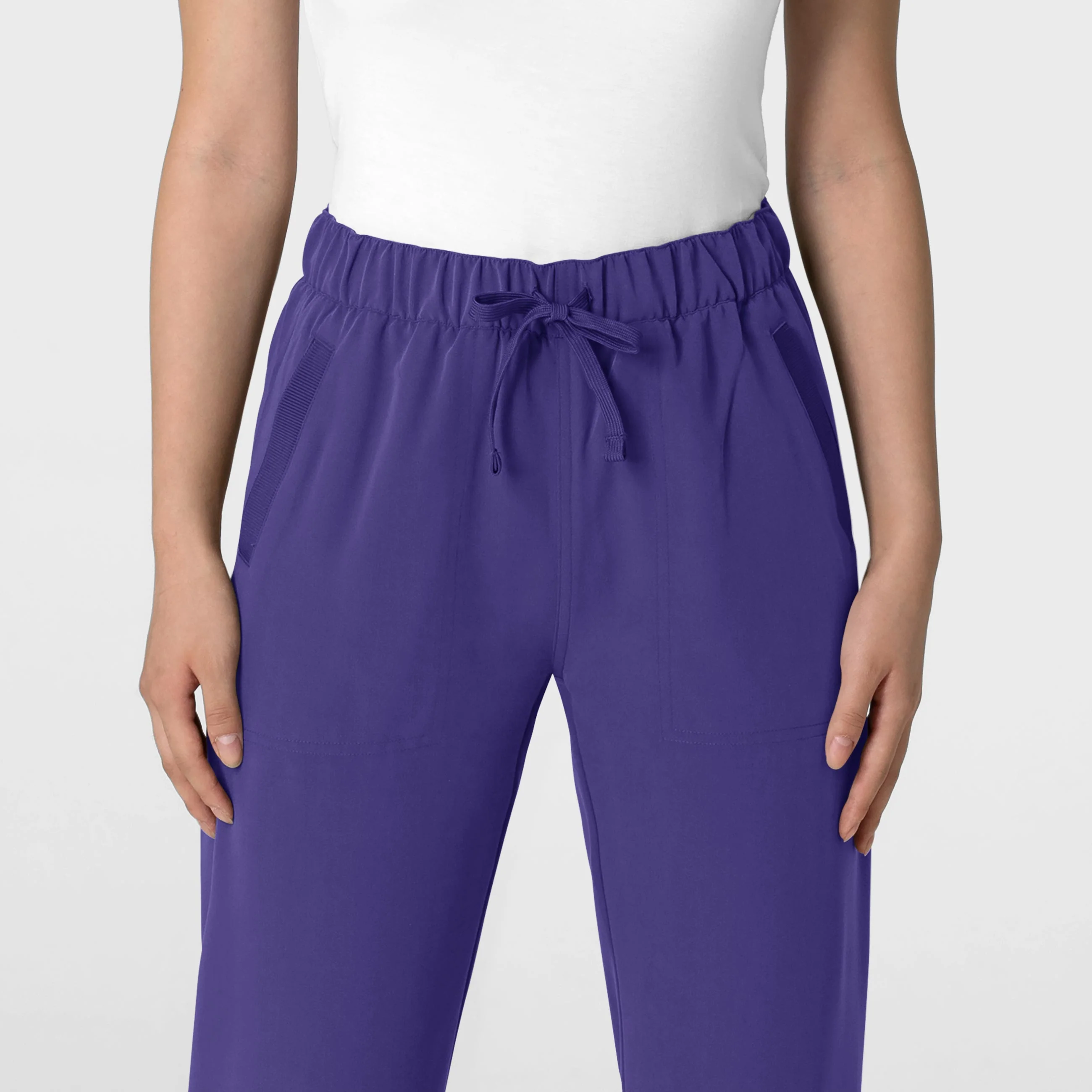 Nova Women's Stovepipe High-Low Hem Scrub Pant - Grape - Image 5