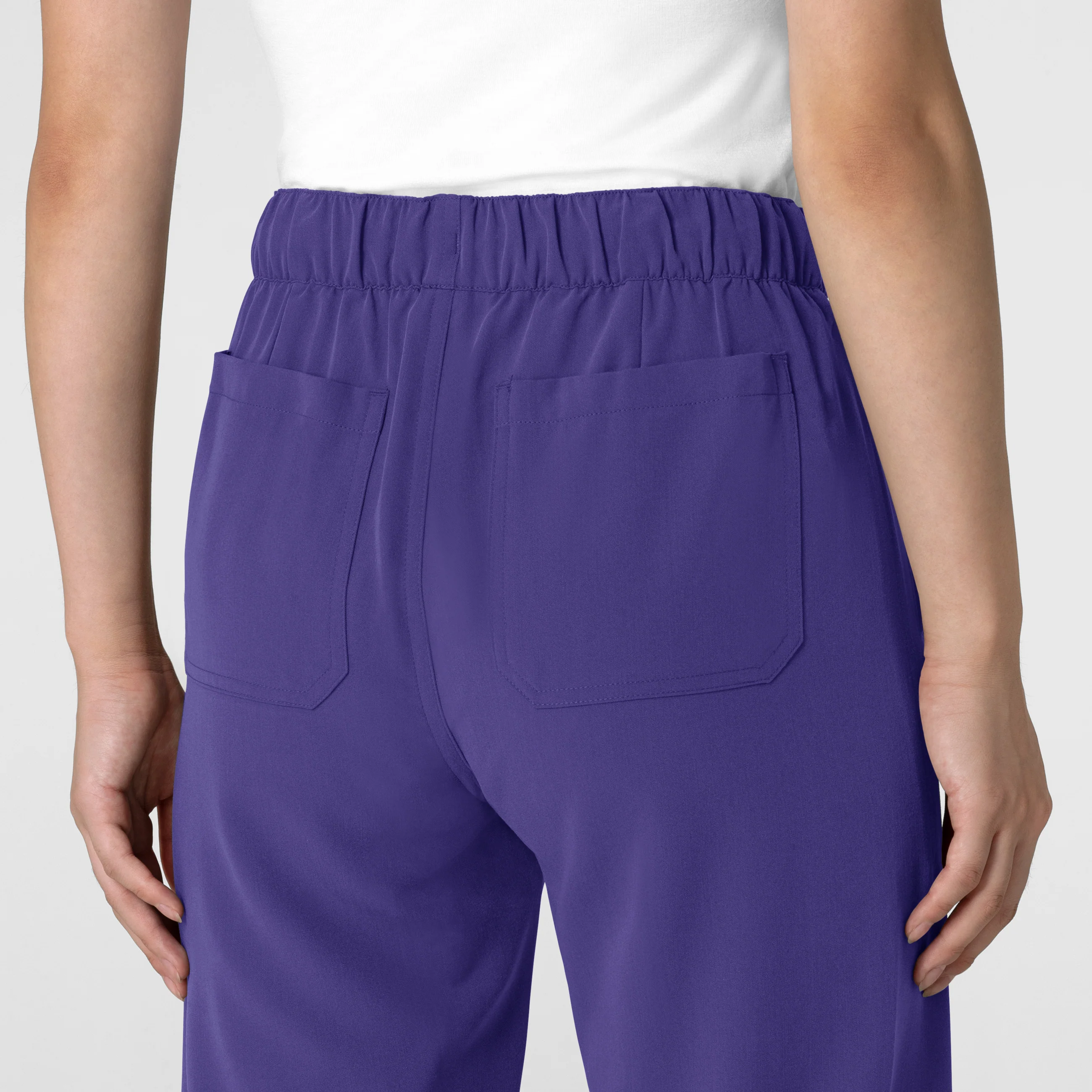 Nova Women's Stovepipe High-Low Hem Scrub Pant - Grape - Image 8
