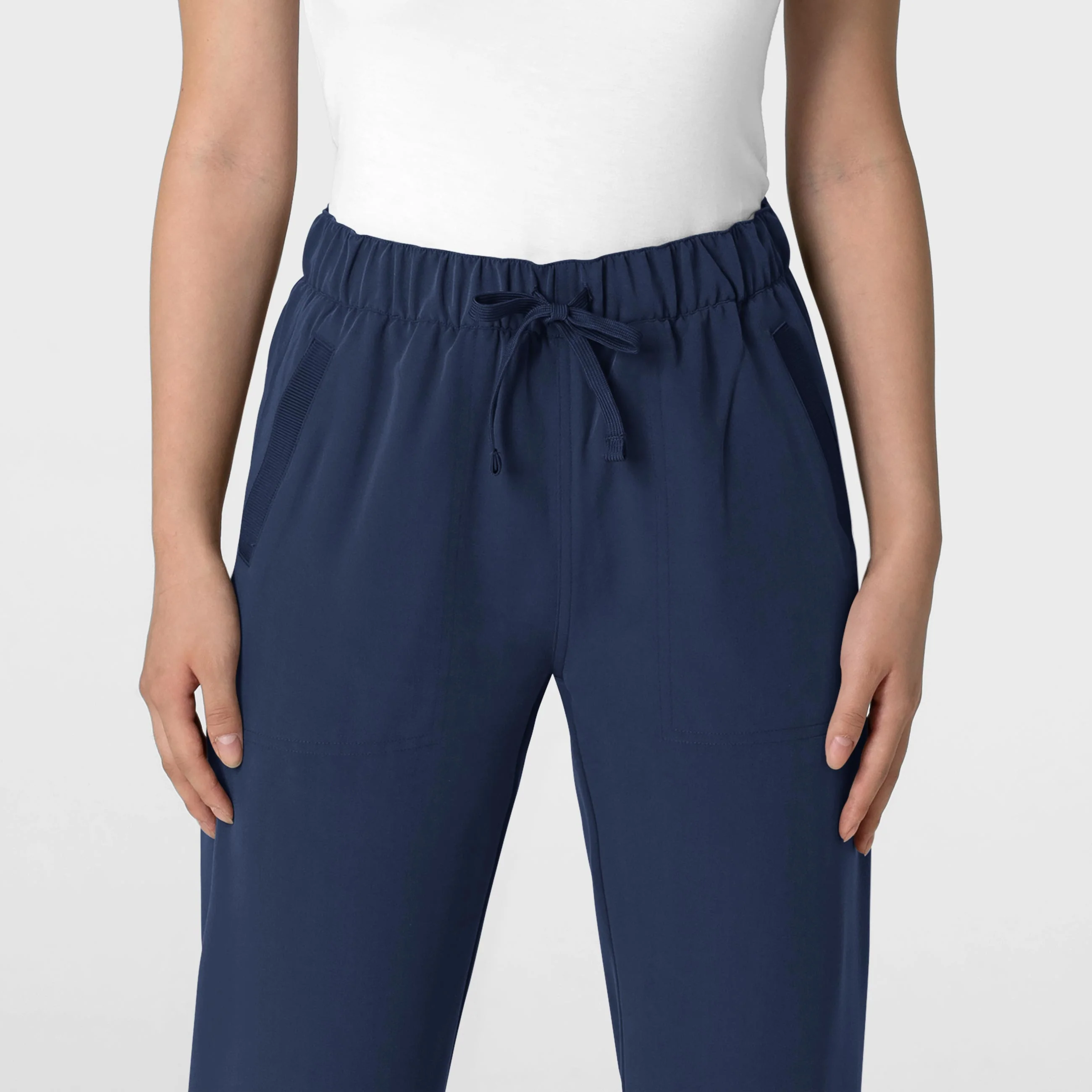 Nova Women's Stovepipe High-Low Hem Scrub Pant - Navy - Image 5