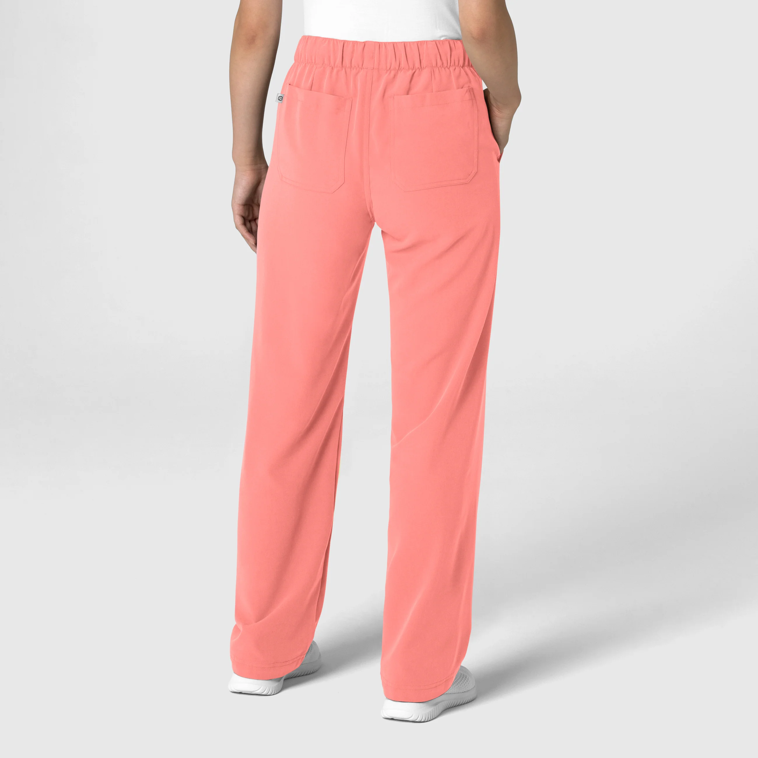 Nova Women's Stovepipe High-Low Hem Scrub Pant - Paradise Pink - Image 2