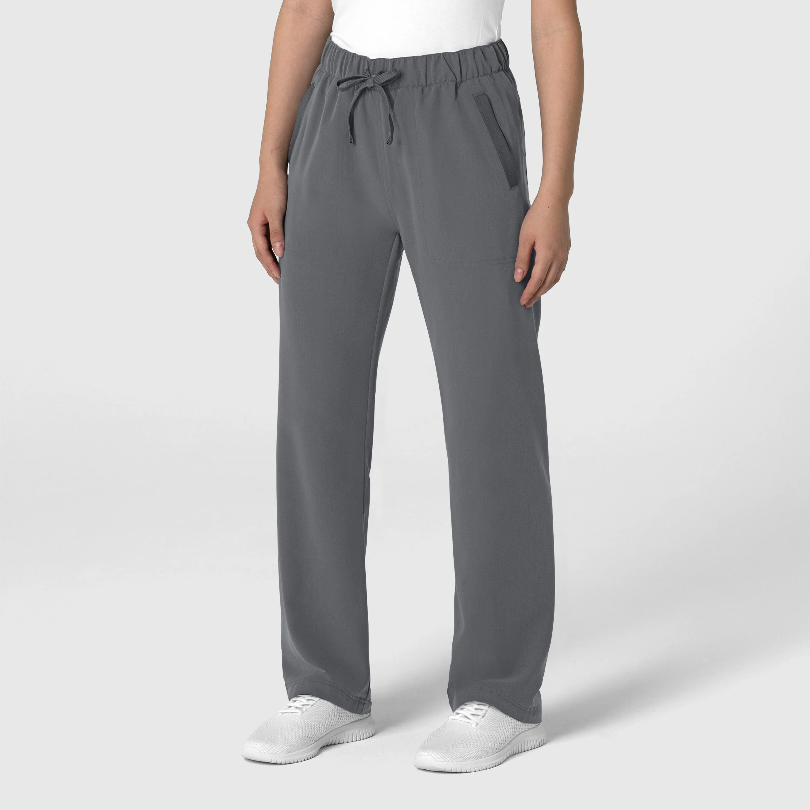 Nova Women's Stovepipe High-Low Hem Scrub Pant - Pewter - Image 4