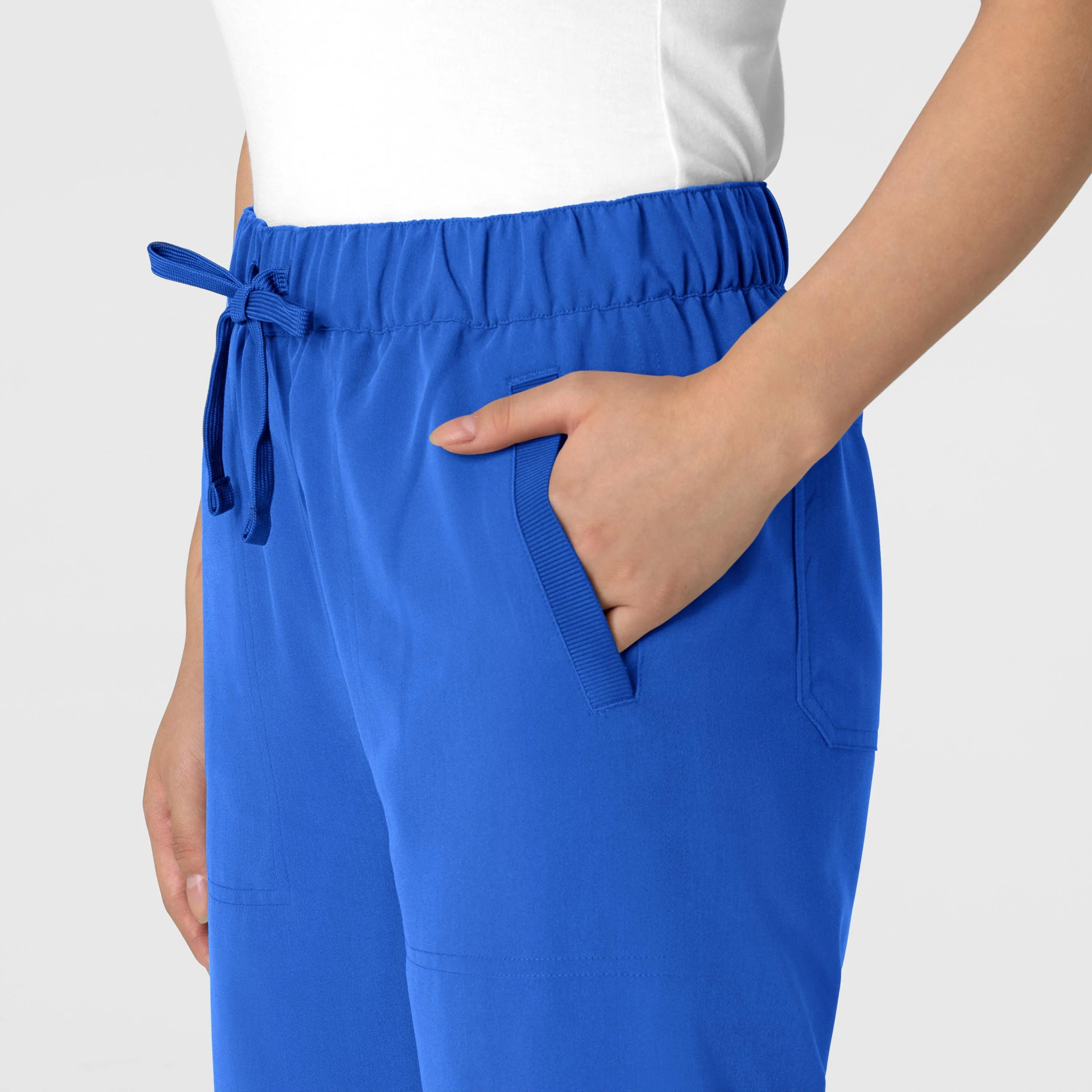 Nova Women's Stovepipe High-Low Hem Scrub Pant - Royal - Image 6