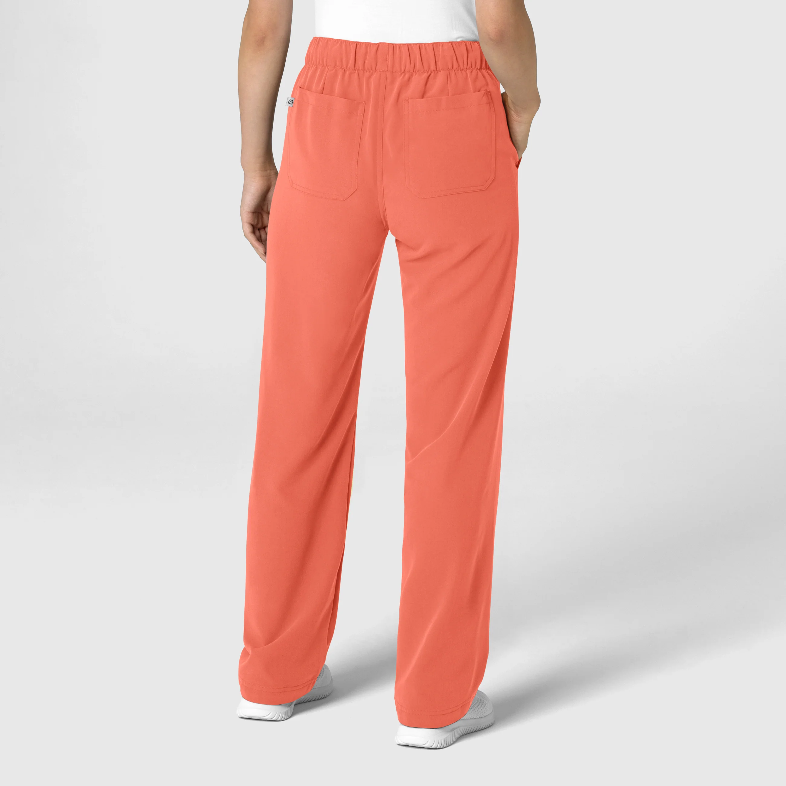 Nova Women's Stovepipe High-Low Hem Scrub Pant - Sugar Coral - Image 2