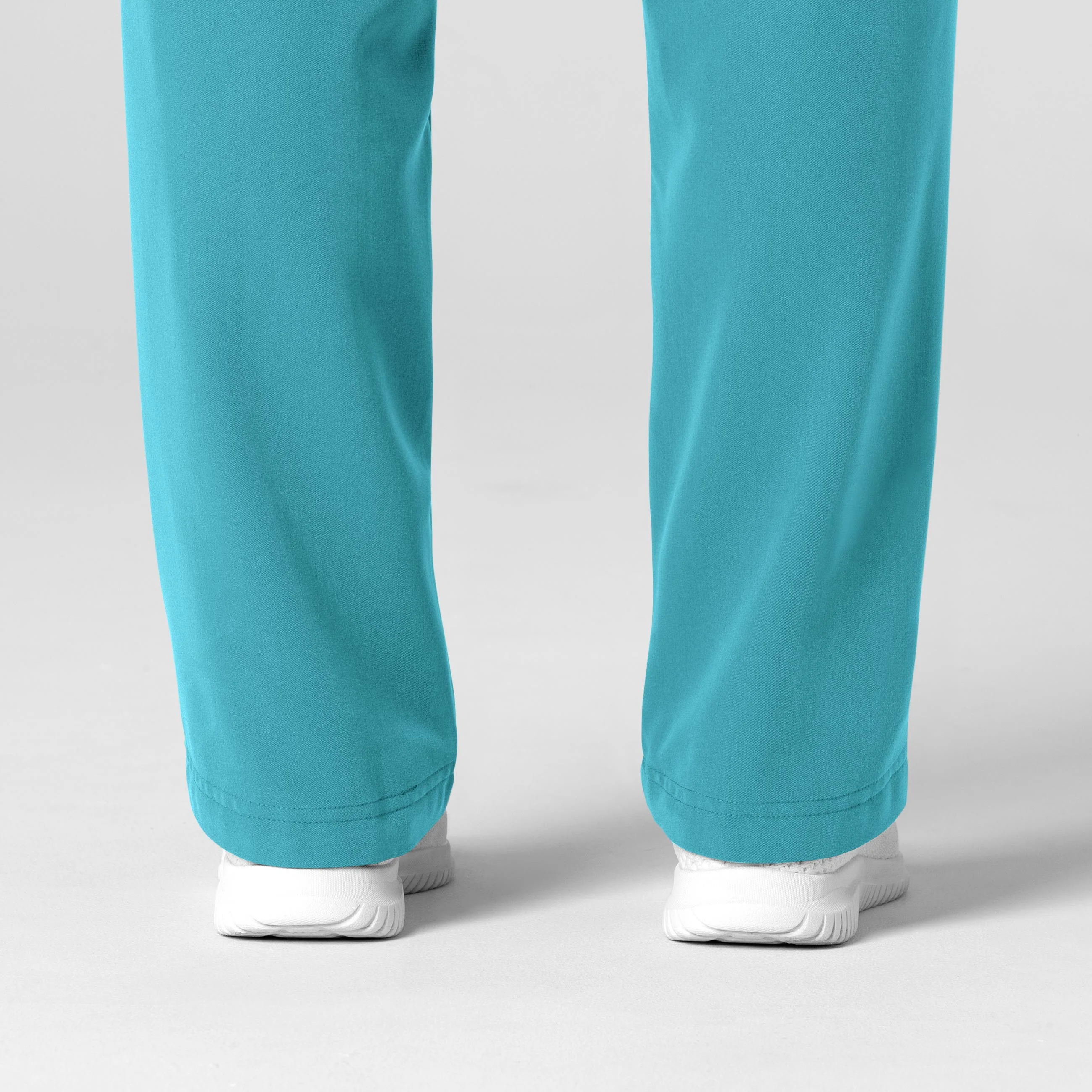 Nova Women's Stovepipe High-Low Hem Scrub Pant - Teal Blue - Image 10