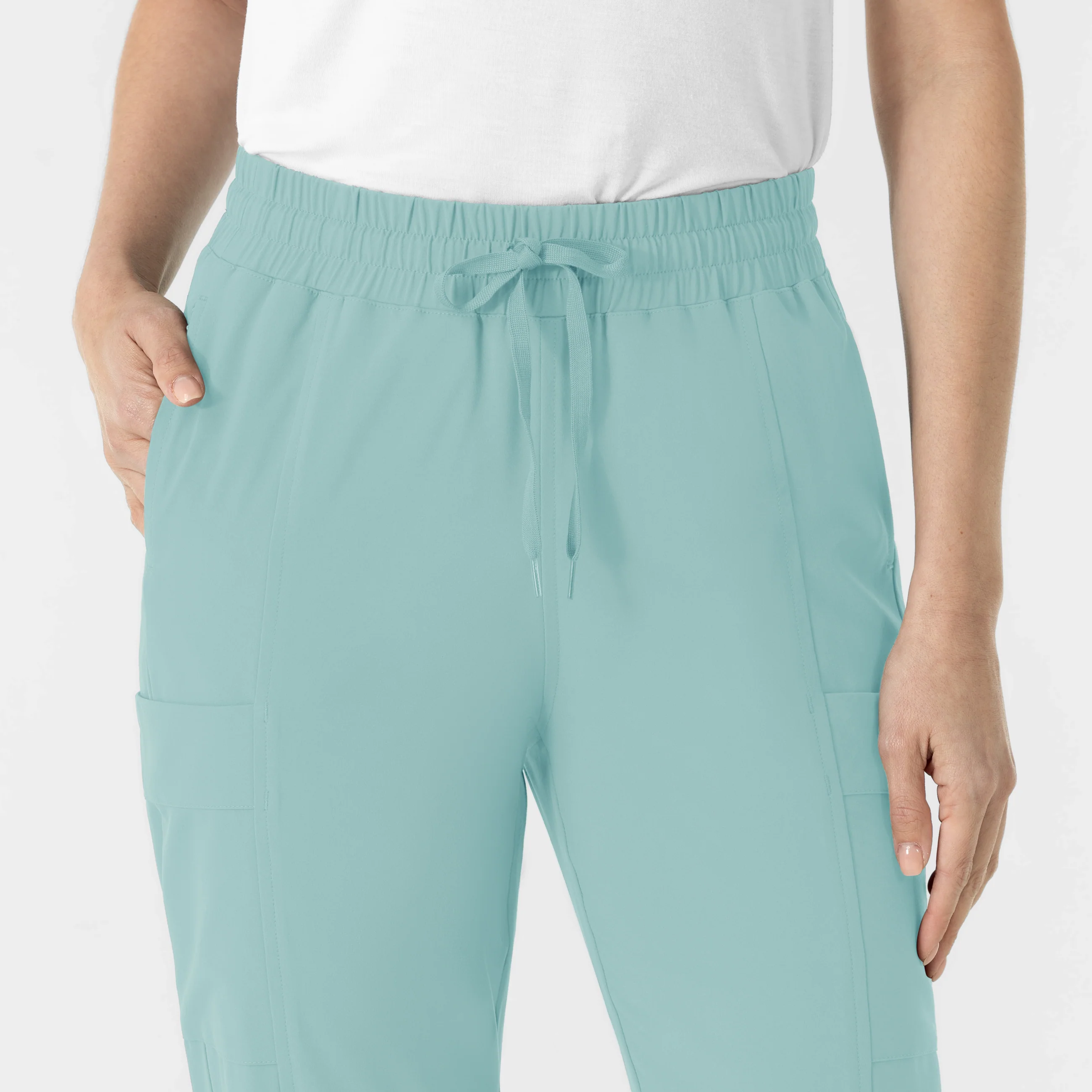 RENEW Women’s High Waist Tapered Scrub Pant - Coastal Blue - Image 8