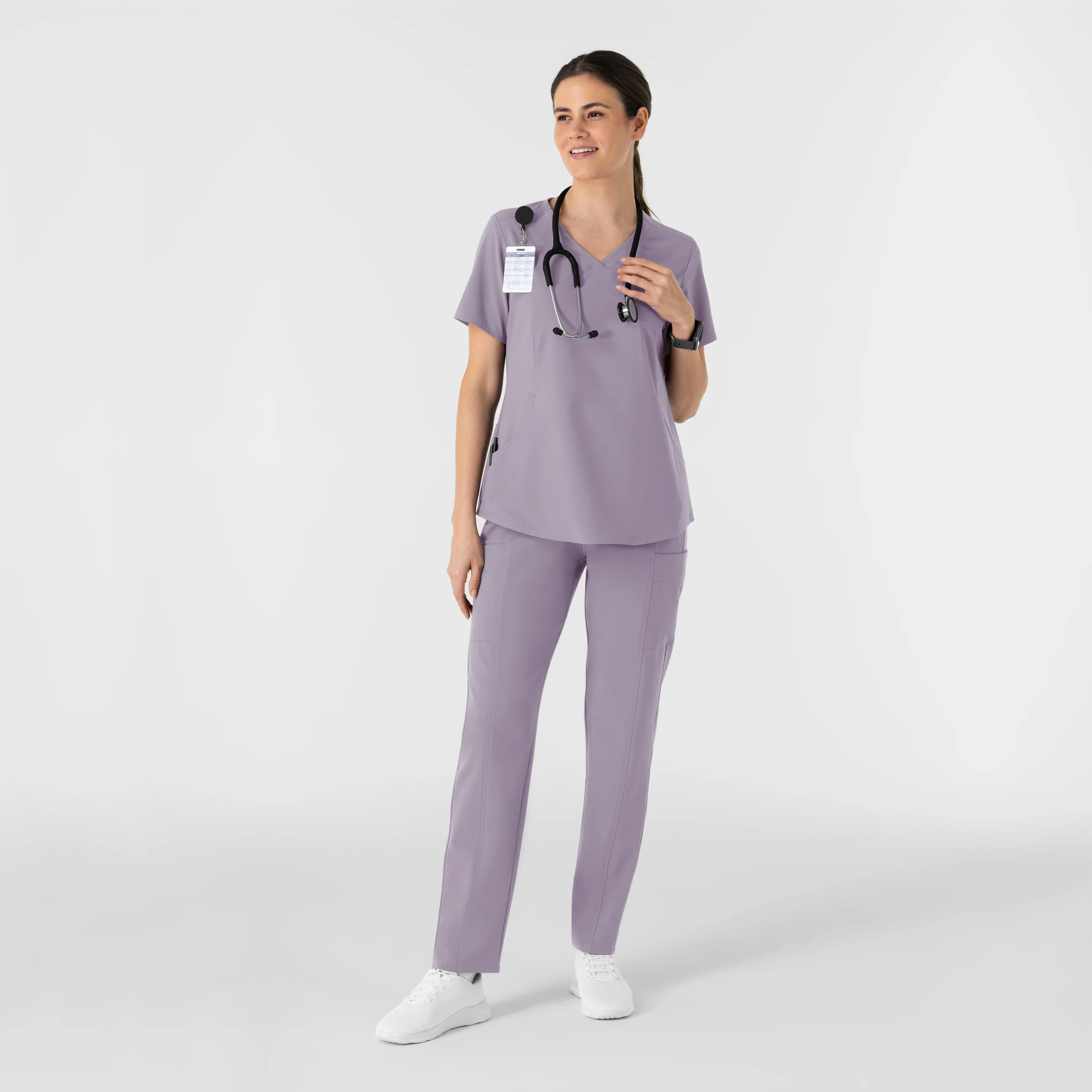 RENEW Women’s High Waist Tapered Scrub Pant - Wisteria - Image 3