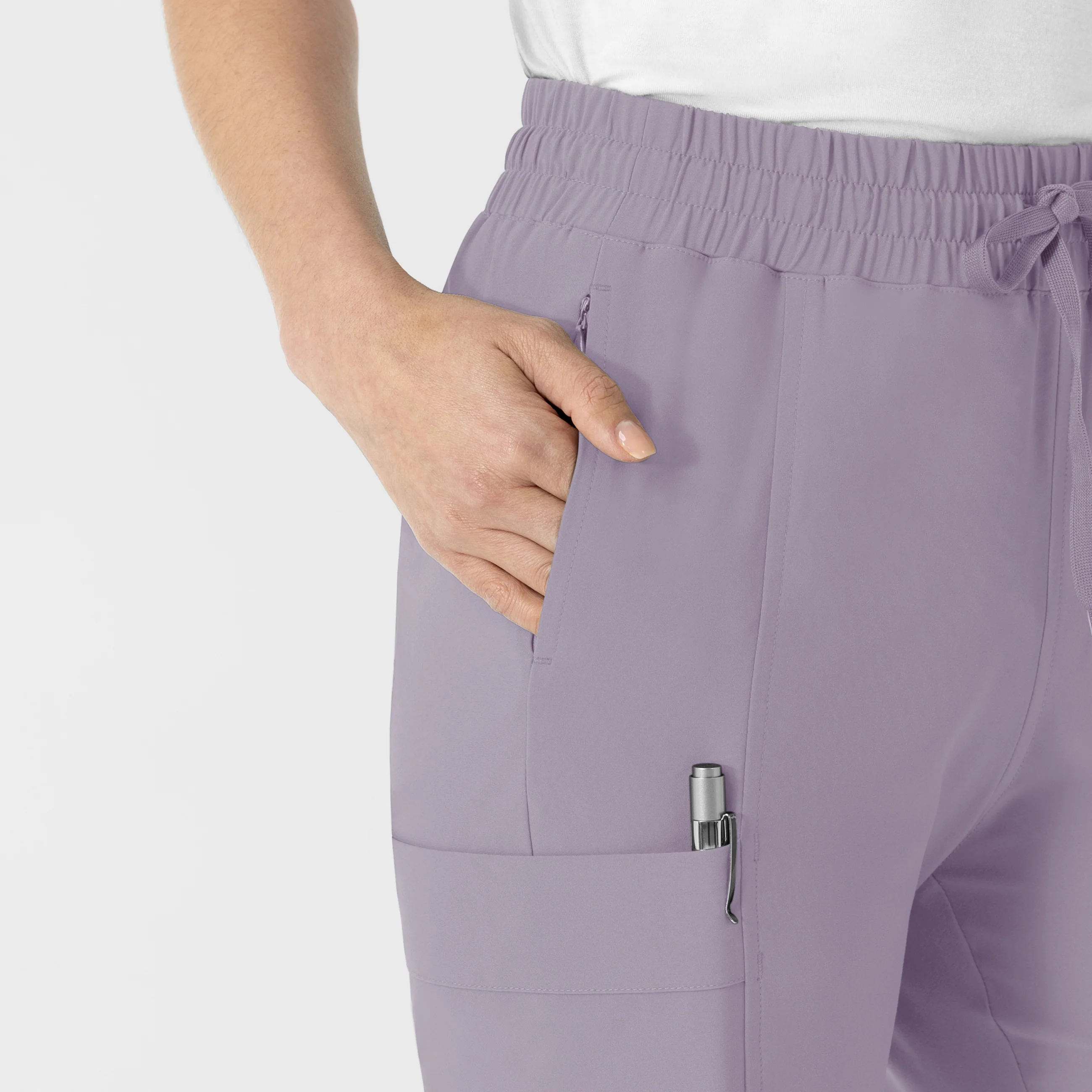RENEW Women’s High Waist Tapered Scrub Pant - Wisteria - Image 5