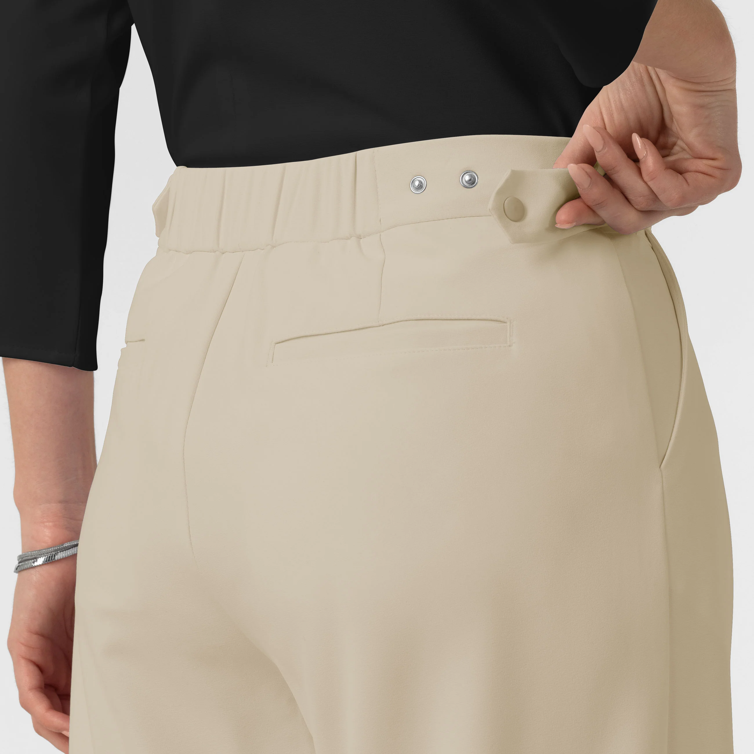 BLK Edit Women's Wide Leg Scrub Trouser - Coconut Milk - Image 8